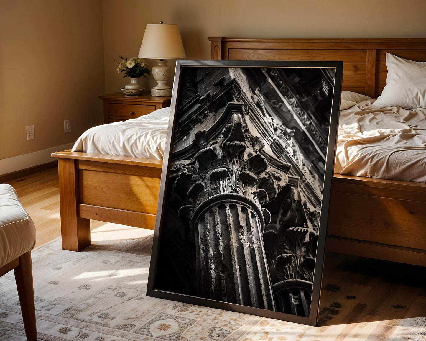 World Landmark | Seville Cathedral Column Print | Black & White Architecture Photography