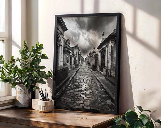 World Landmark | Recoleta Cemetery Print | Buenos Aires Black and White Photography
