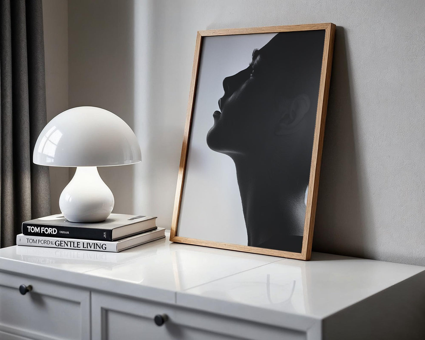 Minimal Wall Art | Black and White Male Portrait |  Monochrome Photography wall art print, minimalist black and white poster, modern Scandinavian wall decor, Monohaus