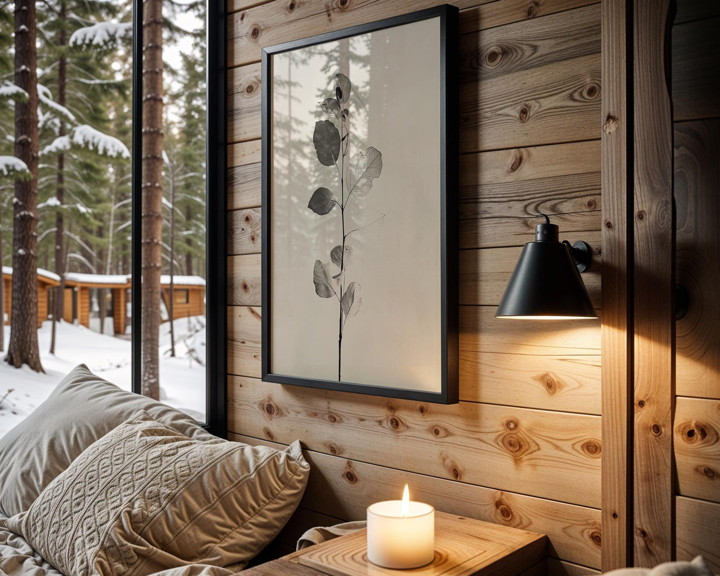 Botanical Photo | Stem Print | Minimalist Black and White Fine Art wall art print, minimalist black and white poster, modern Scandinavian wall decor, Monohaus