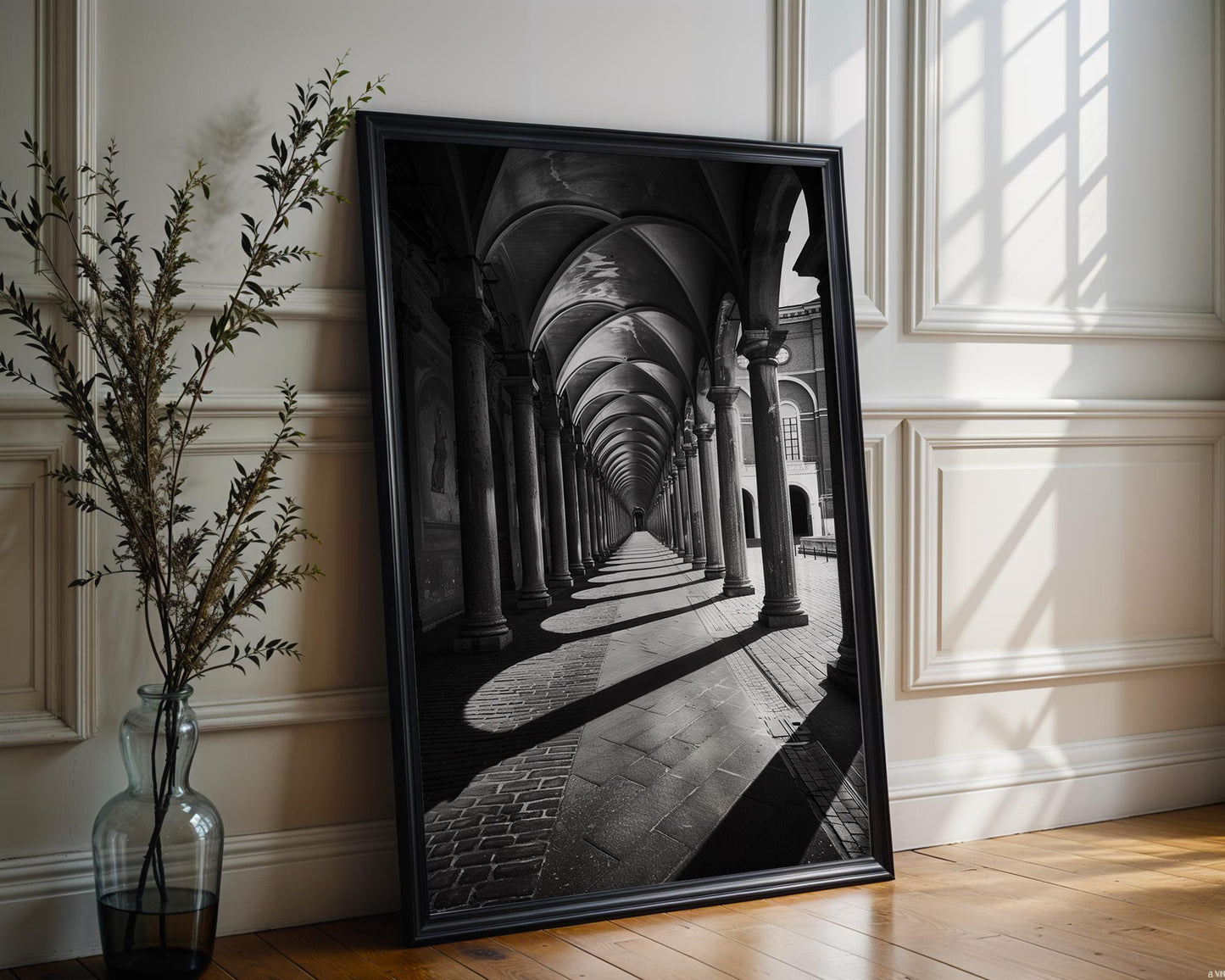 World Landmark | Bologna Italy Architecture Print | Minimalist Black and White Wall Art