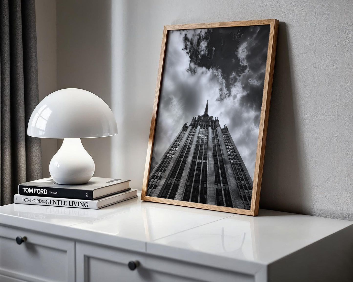 World Landmark | Art Deco Skyscraper Print | Black and White Architecture Photography