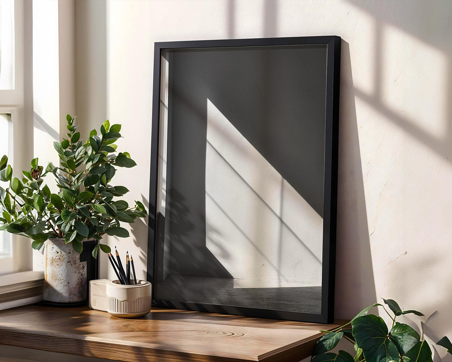 Minimal Wall Art Minimalist Black and White Geometric Photography Print | Light & Shadow abstract wall art print, geometric minimalist poster, modern Scandinavian decor, Monohaus