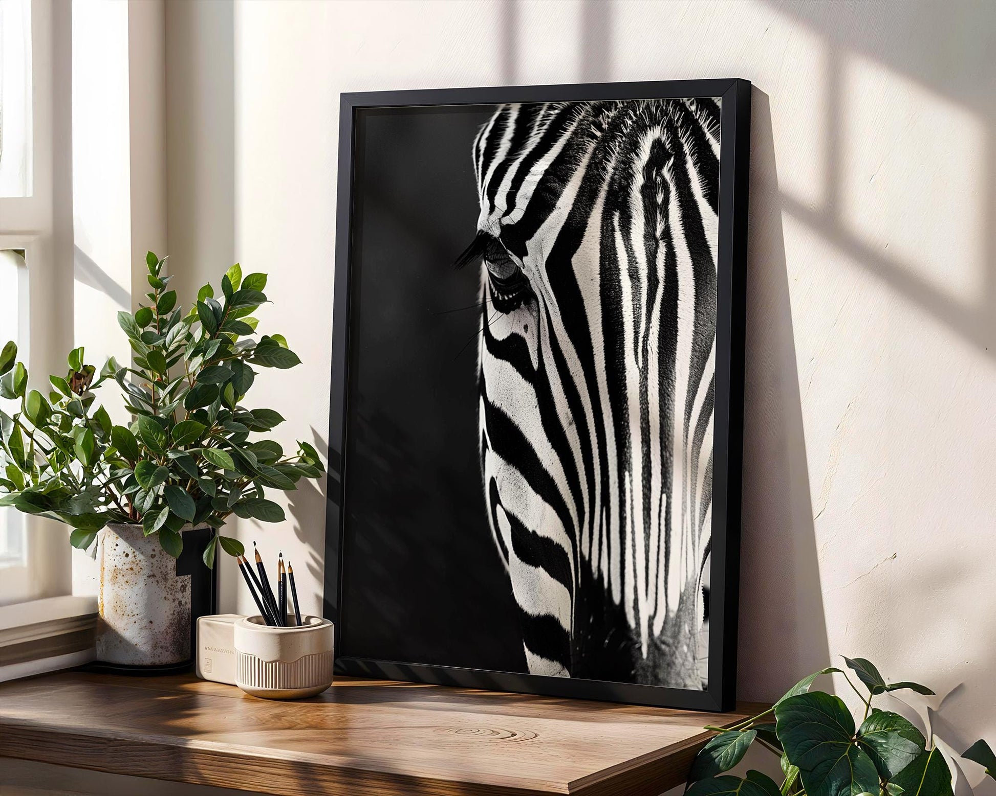 Wildlife Poster | Zebra Stripe Photography Print • Minimalist Black & White Safari Wall Art wall art print, minimalist black and white poster, modern Scandinavian wall decor, Monohaus