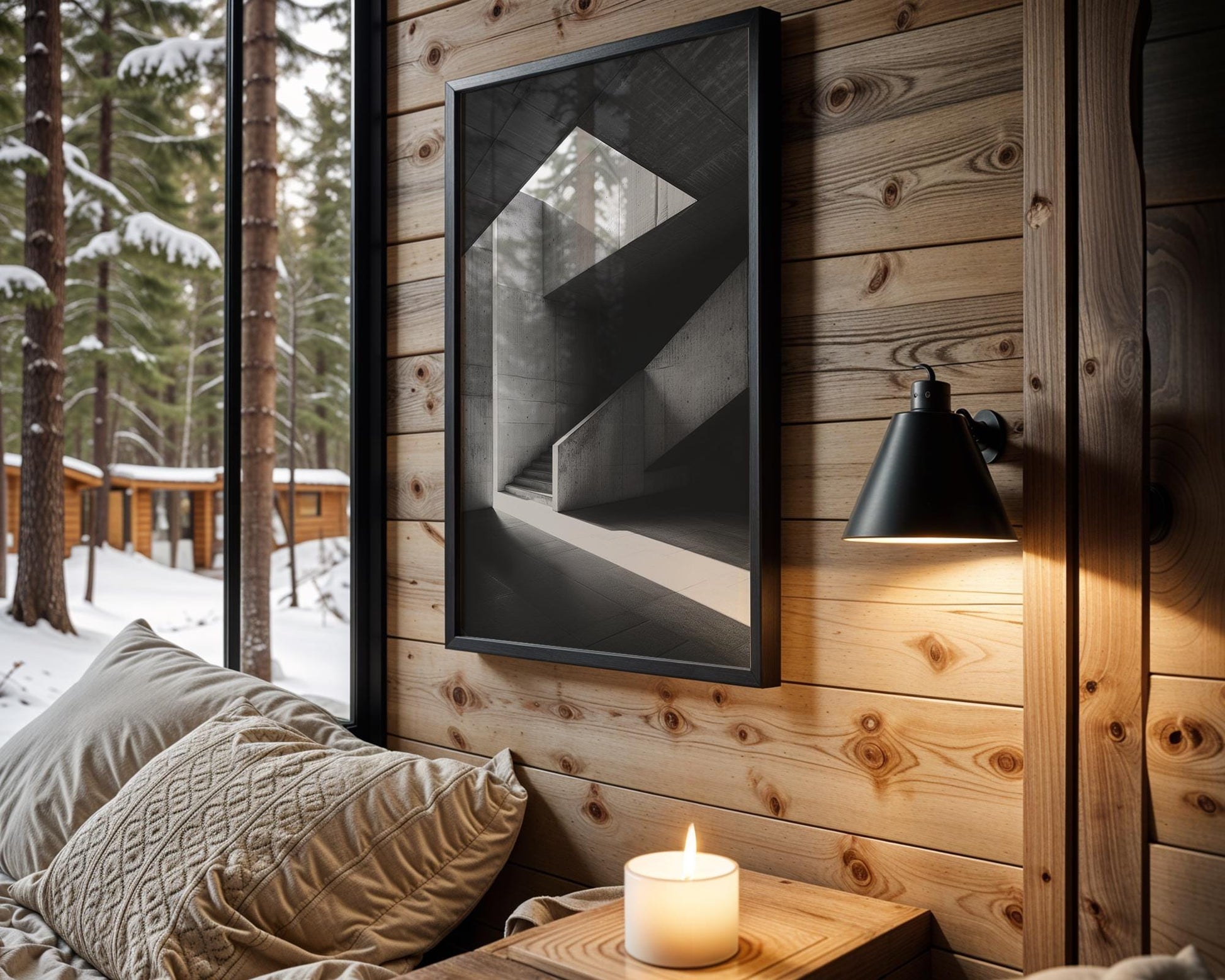 Urban Photography | Concrete Light & Shadow Art | Minimal Architectural Home Decor wall art print, black and white architectural poster, minimalist modern Scandinavian wall decor, Monohaus