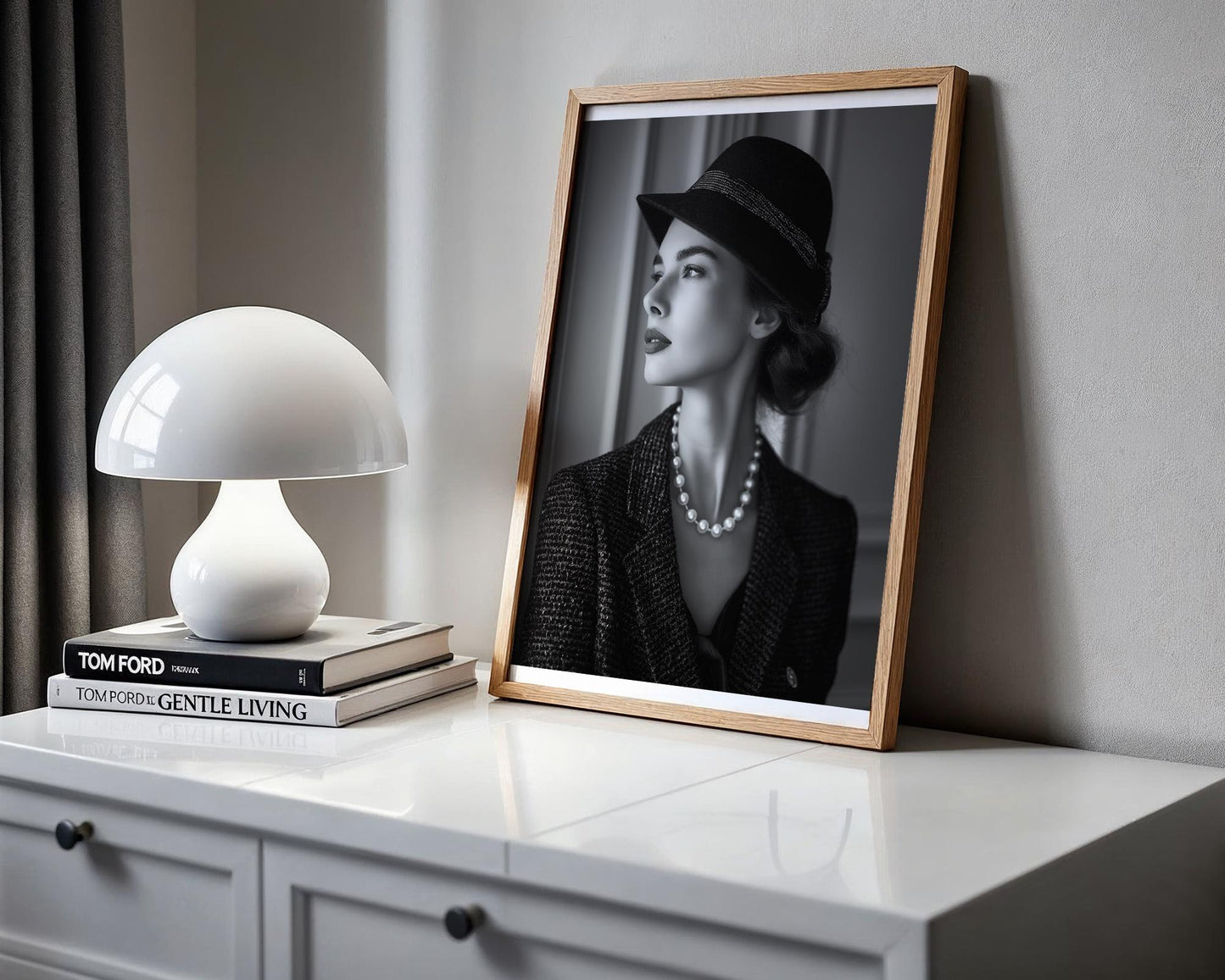 Minimal Wall Art | Retro Paris Fashion Print |  Glamour Photography wall art print, minimalist black and white poster, modern Scandinavian wall decor, Monohaus