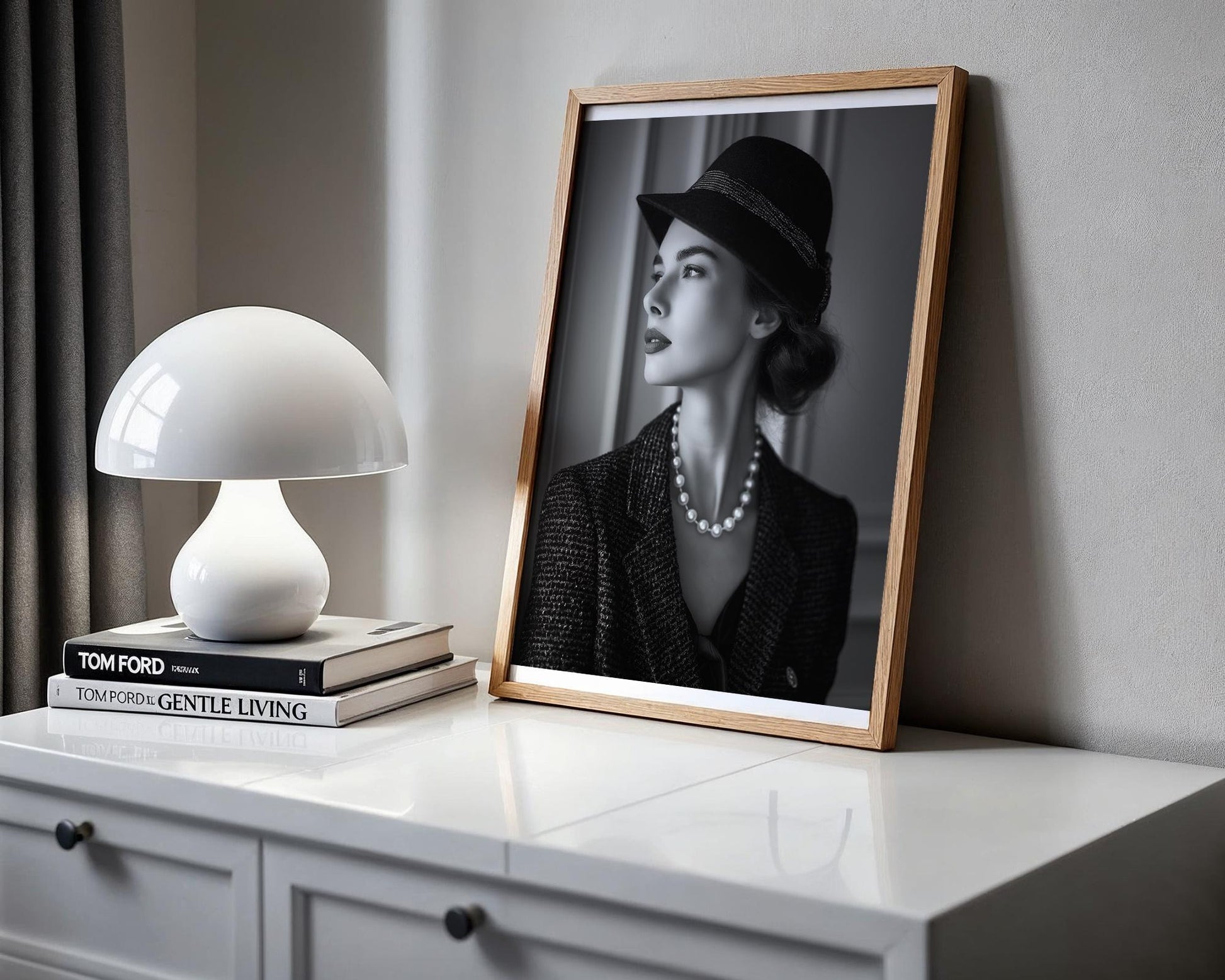 Minimal Wall Art | Retro Paris Fashion Print |  Glamour Photography wall art print, minimalist black and white poster, modern Scandinavian wall decor, Monohaus