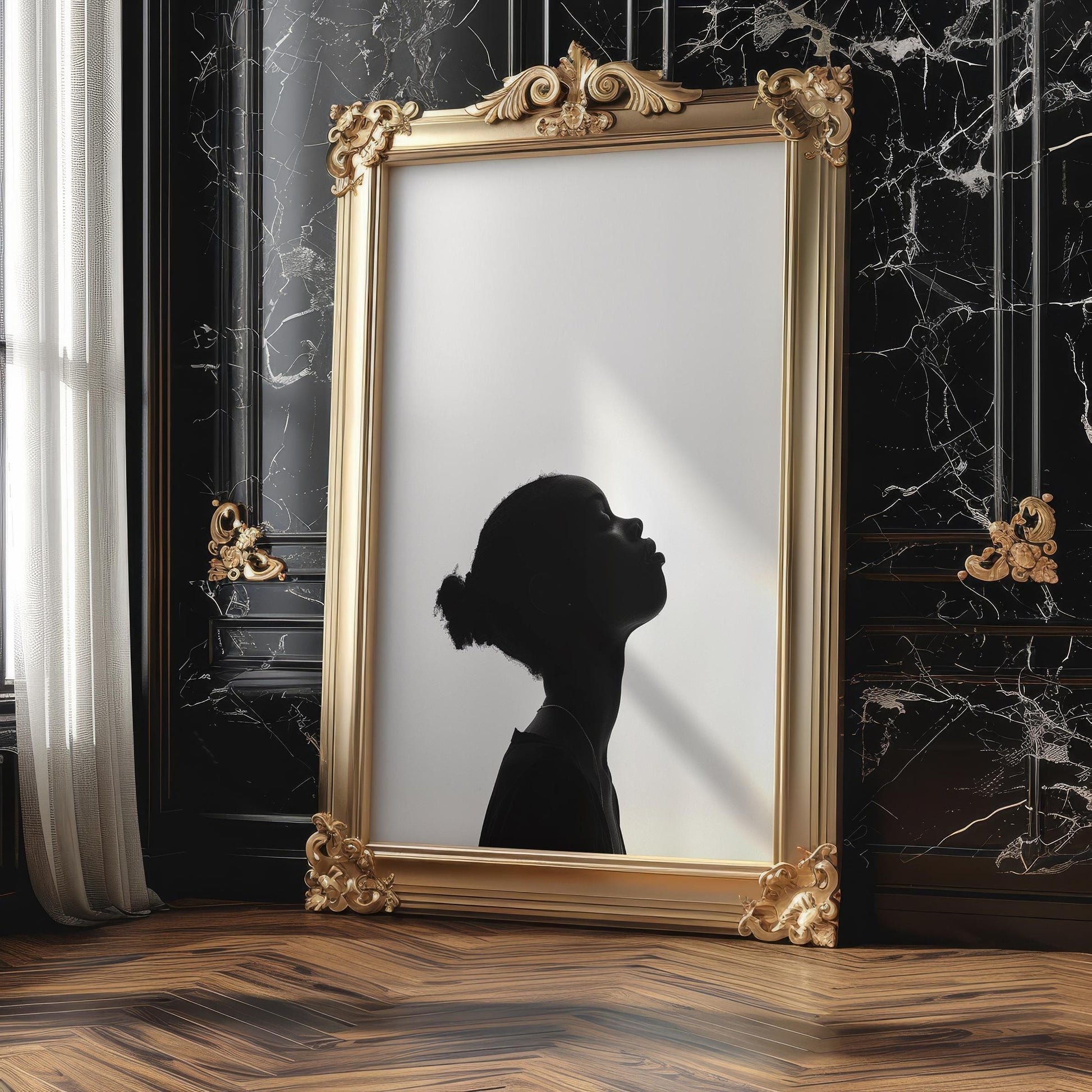 Minimal Wall Art Minimalist Silhouette Art Print | Black and White Portrait Poster wall art print, minimalist black and white poster, modern Scandinavian wall decor, Monohaus