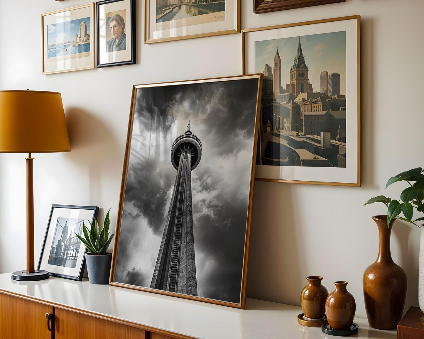 World Landmark | CN Tower Toronto Print | Black and White Photography, Modern Architecture wall art print, black and white architectural poster, minimalist modern Scandinavian wall decor, Monohaus