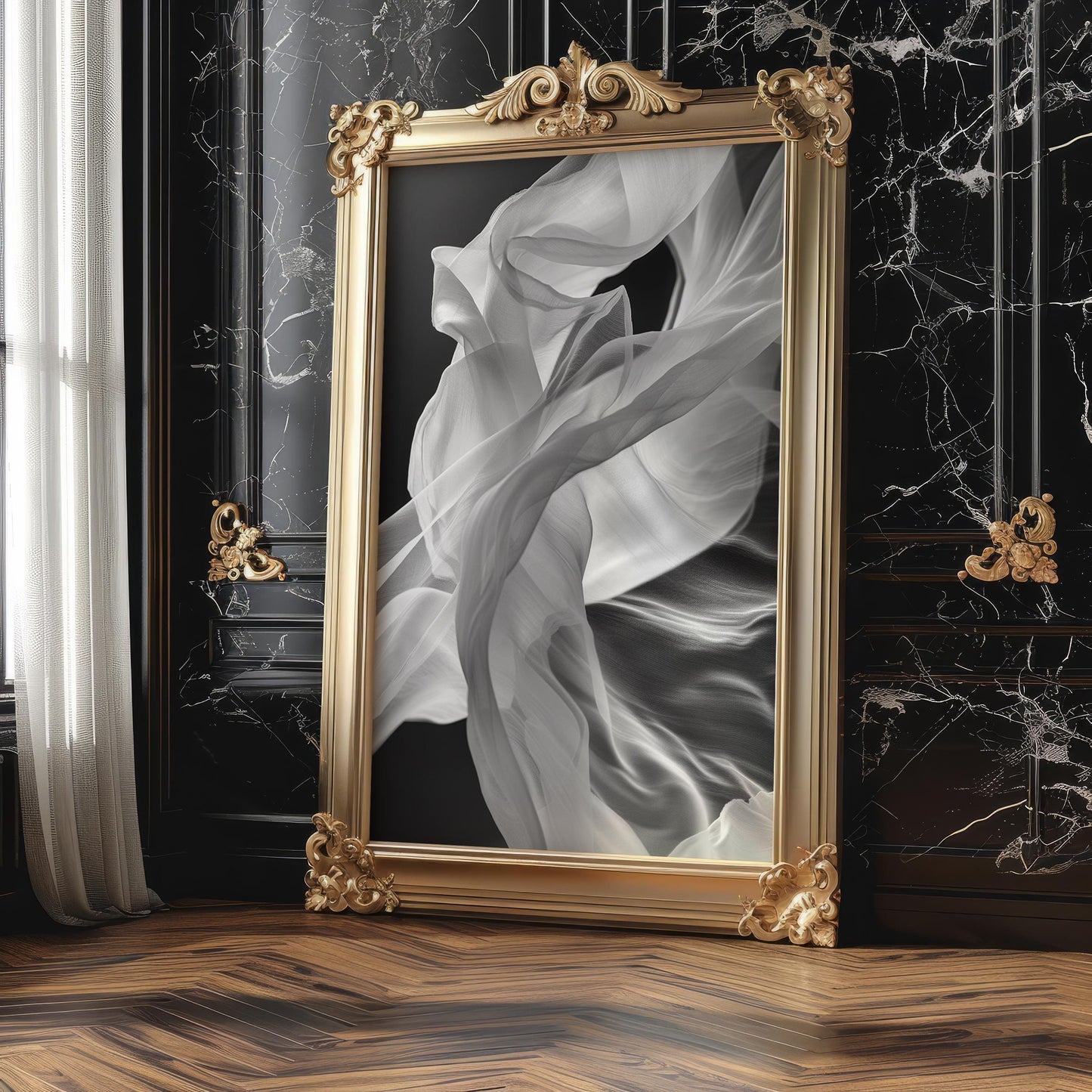 Minimal Wall Art Abstract Fabric Art Print | Monochrome Photography, Modern Home Decor abstract wall art print, geometric minimalist poster, modern Scandinavian decor, Monohaus