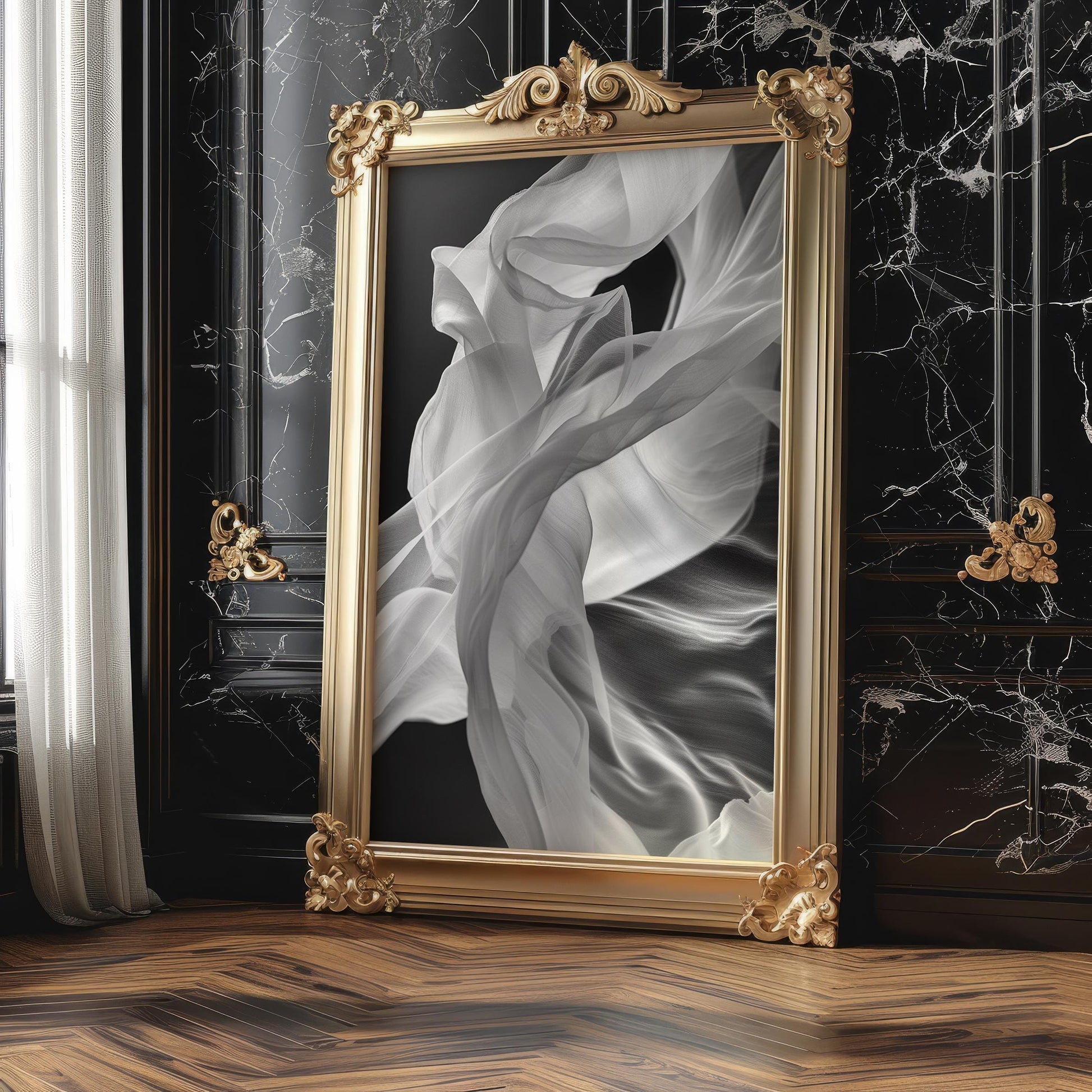 Minimal Wall Art Abstract Fabric Art Print | Monochrome Photography, Modern Home Decor abstract wall art print, geometric minimalist poster, modern Scandinavian decor, Monohaus