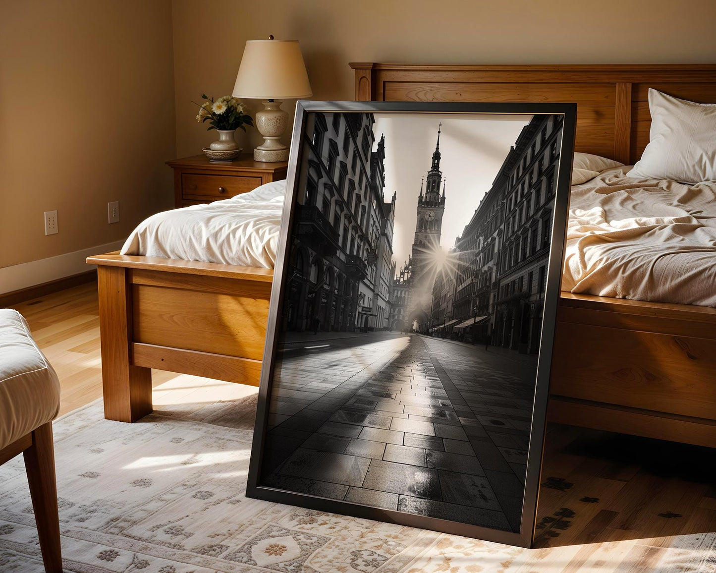 World Landmark | Munich City Tower Print | Black and White Architecture Photography