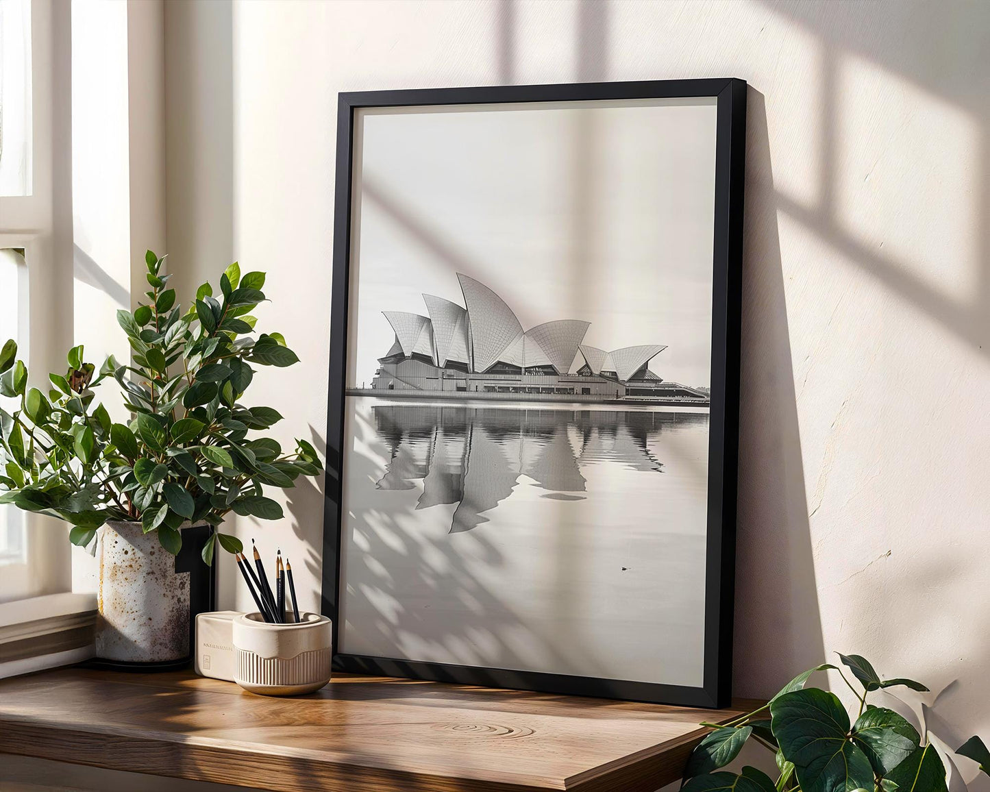 World Landmark | Sydney Opera House Print | Black and White Minimalist Architecture wall art print, black and white architectural poster, minimalist modern Scandinavian wall decor, Monohaus