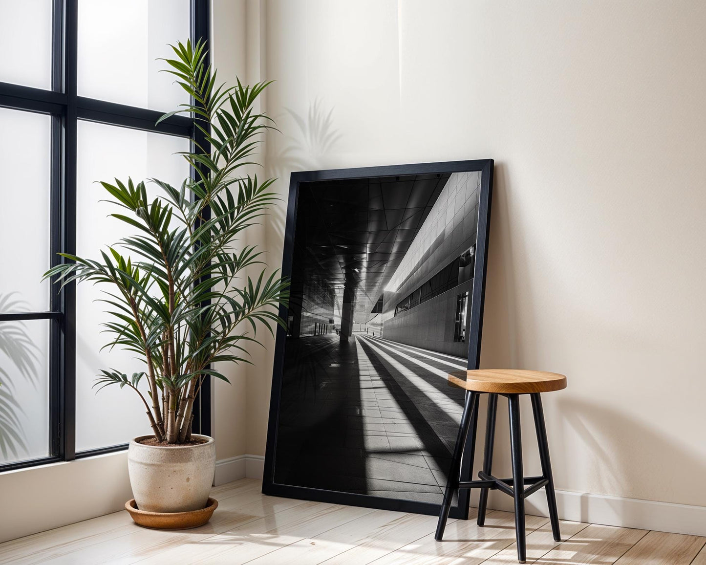 Urban Photography | Abstract Modern Architectural Print Black and White wall art print, black and white architectural poster, minimalist modern Scandinavian wall decor, Monohaus