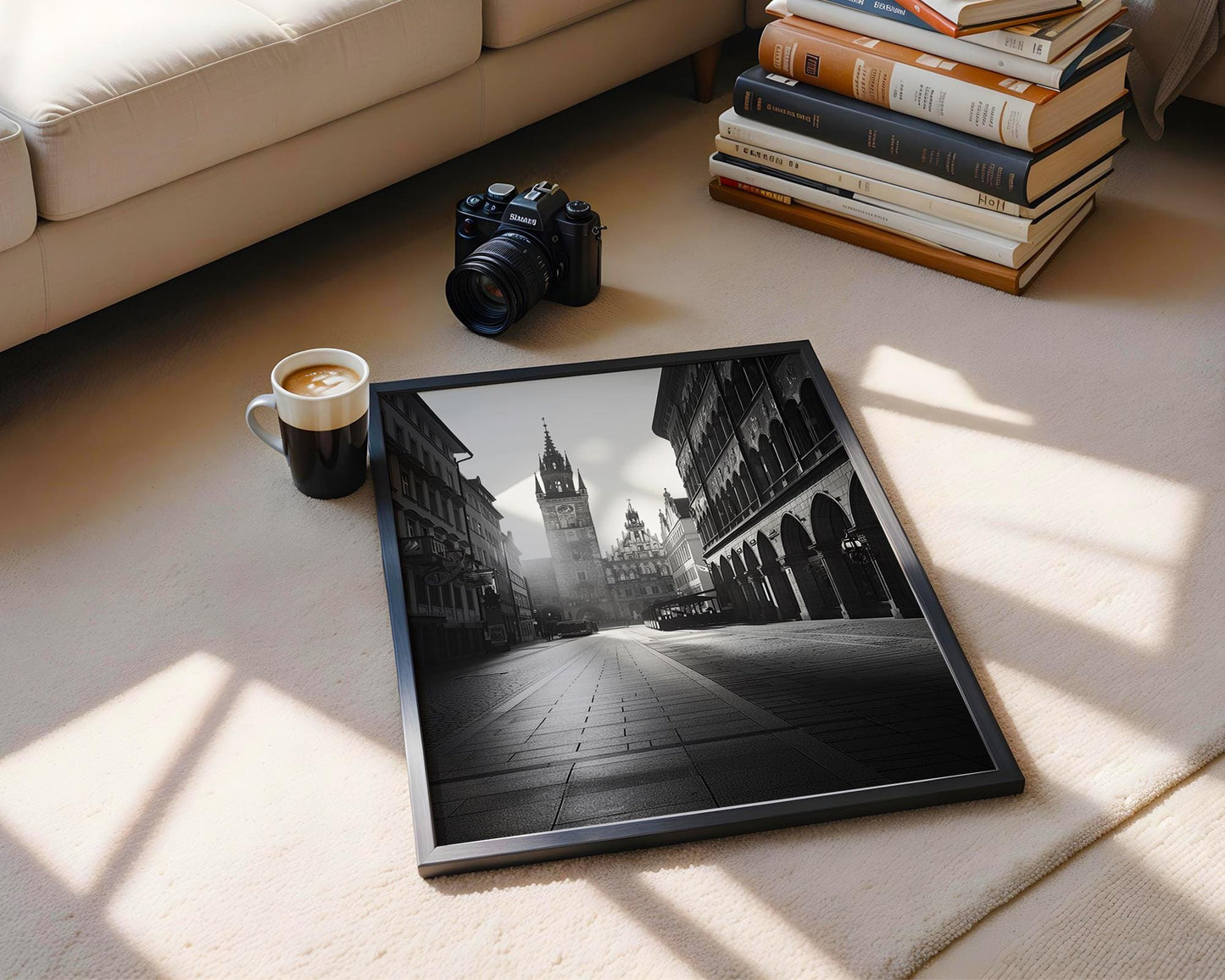 World Landmark | Munich Cityscape Print | Black and White Architecture Photography