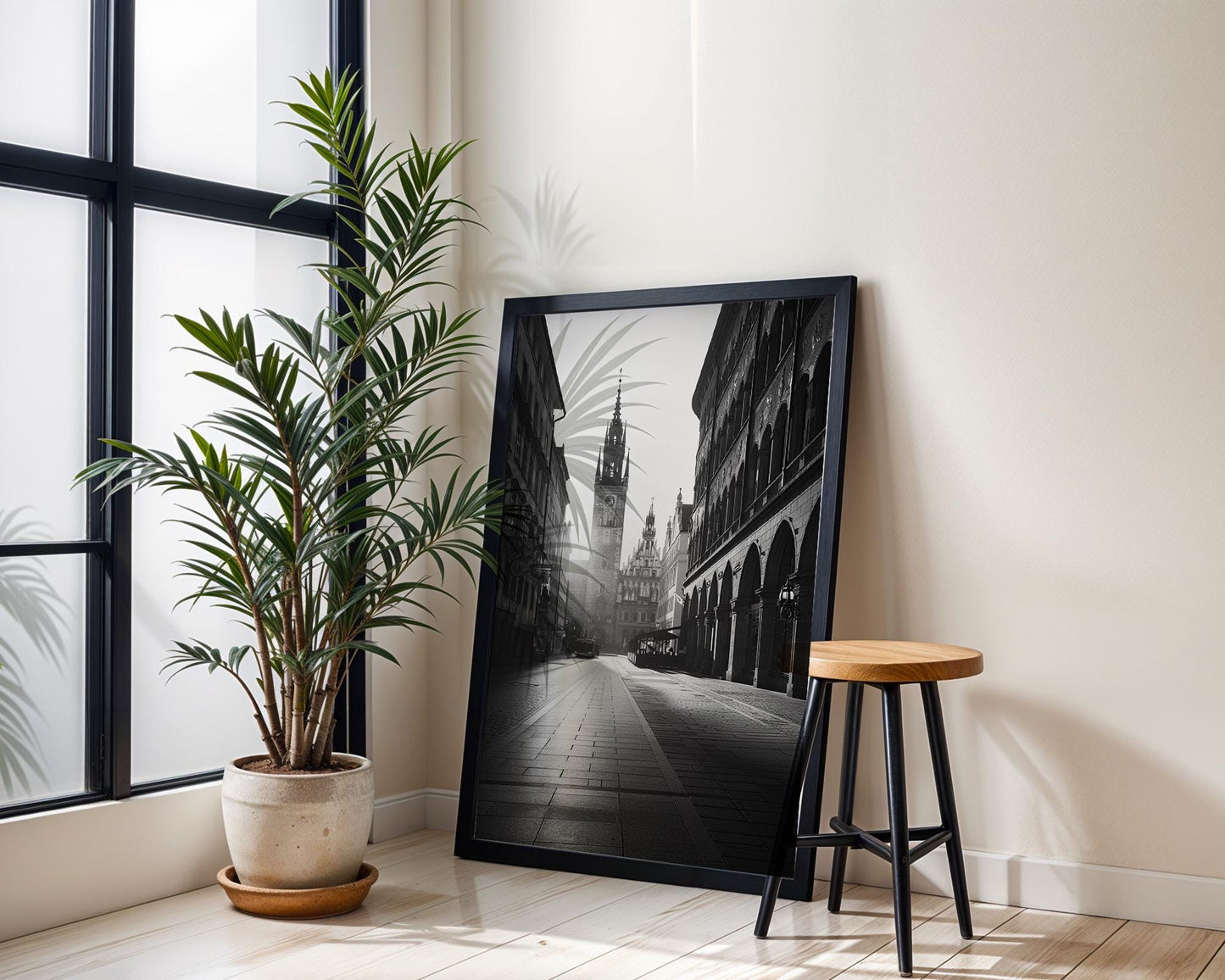 World Landmark | Munich Cityscape Print | Black and White Architecture Photography