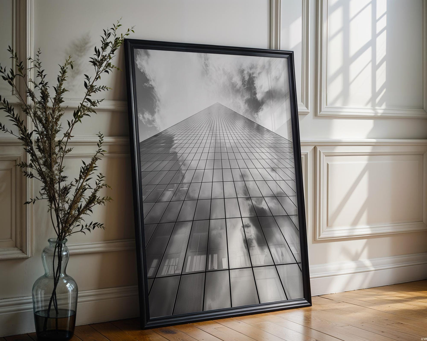 Urban Photography | Abstract Skyscraper Building Print | Minimal City Wall Art wall art print, black and white architectural poster, minimalist modern Scandinavian wall decor, Monohaus