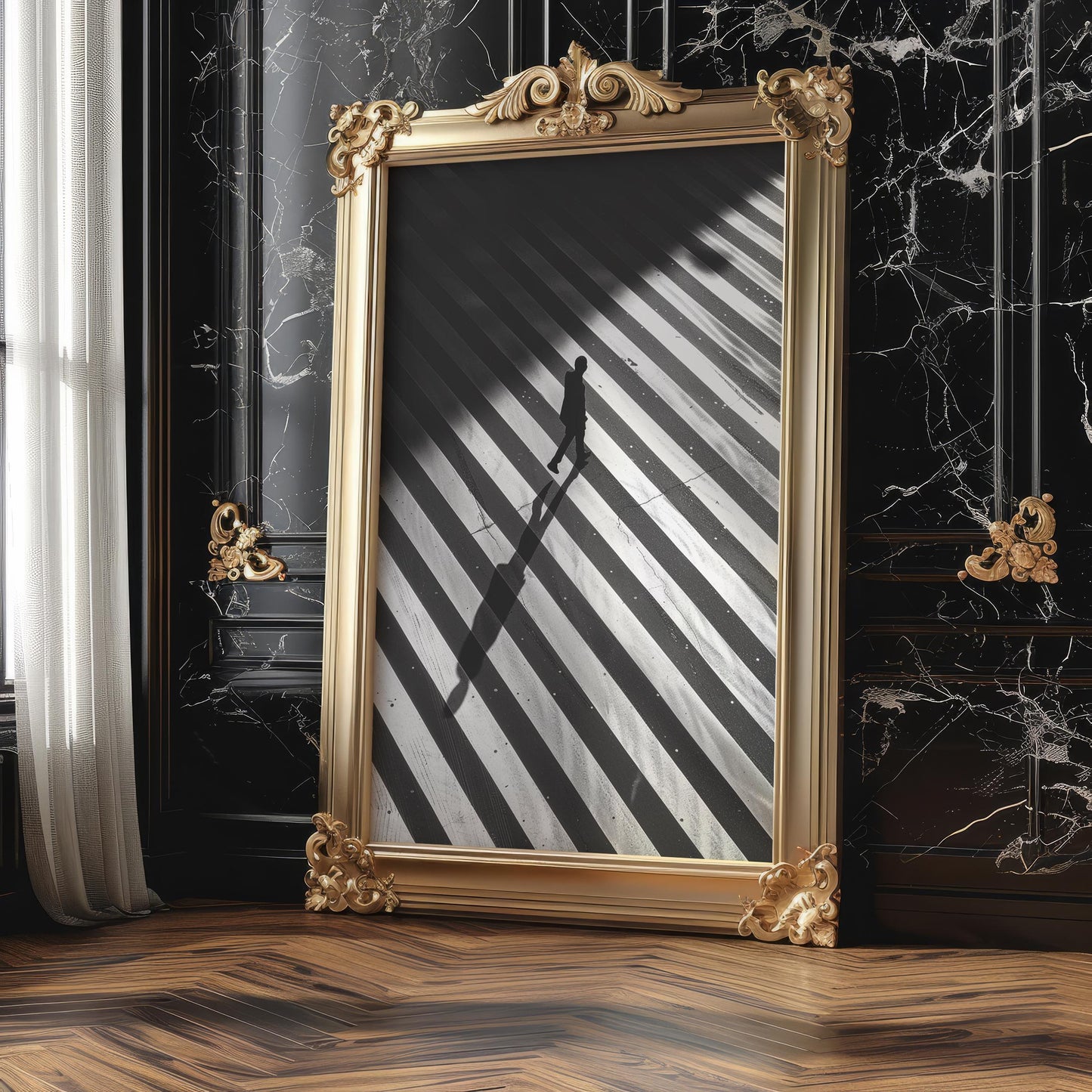 Urban Photography | Black and White Crosswalk Art Print | Urban Minimalist Decor black and white photo print, minimalist monochrome wall art poster for modern interiors, Monohaus