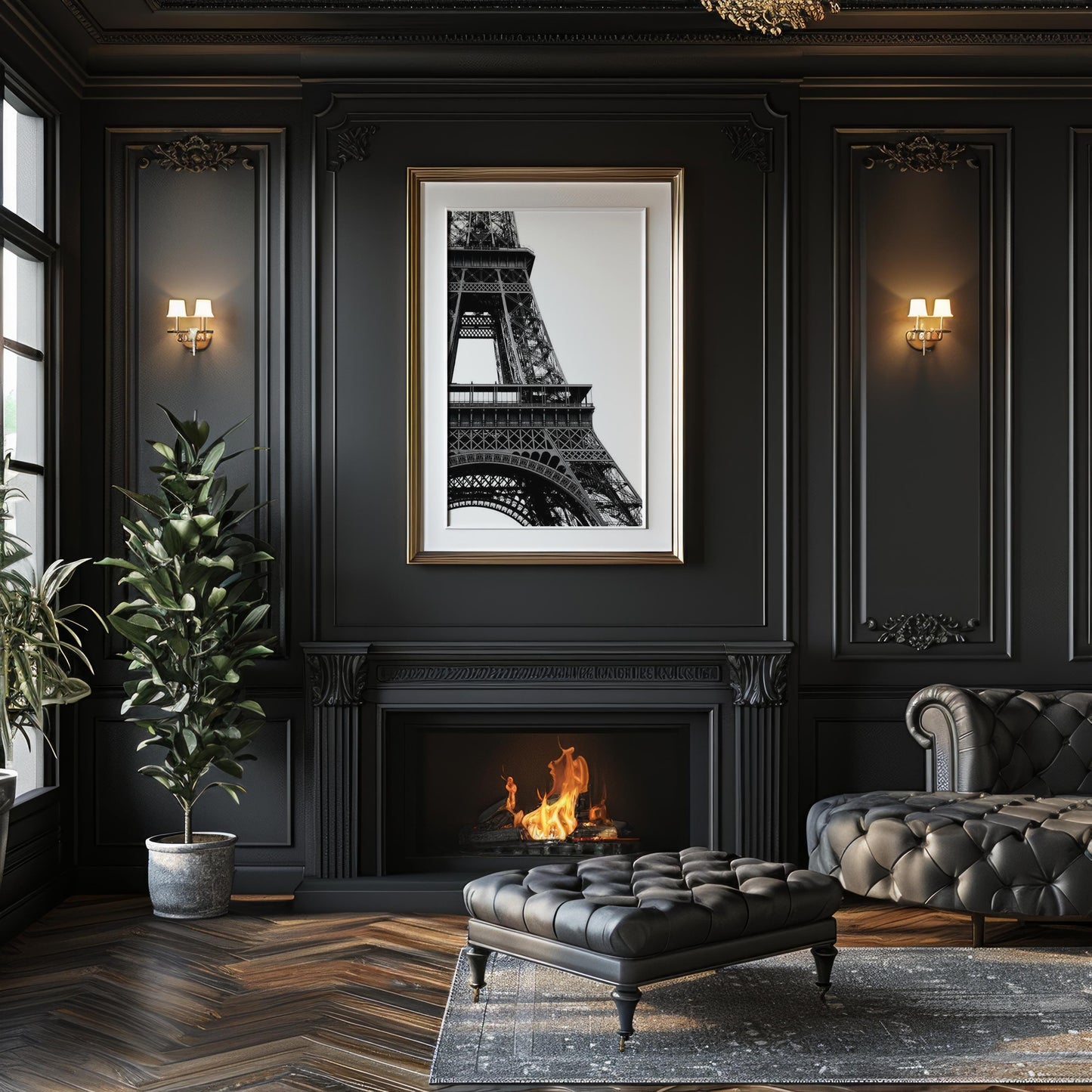 World Landmark | Eiffel Tower Print | Black and White Paris Photography, Minimalist Architecture wall art print, black and white architectural poster, minimalist modern Scandinavian wall decor, Monohaus