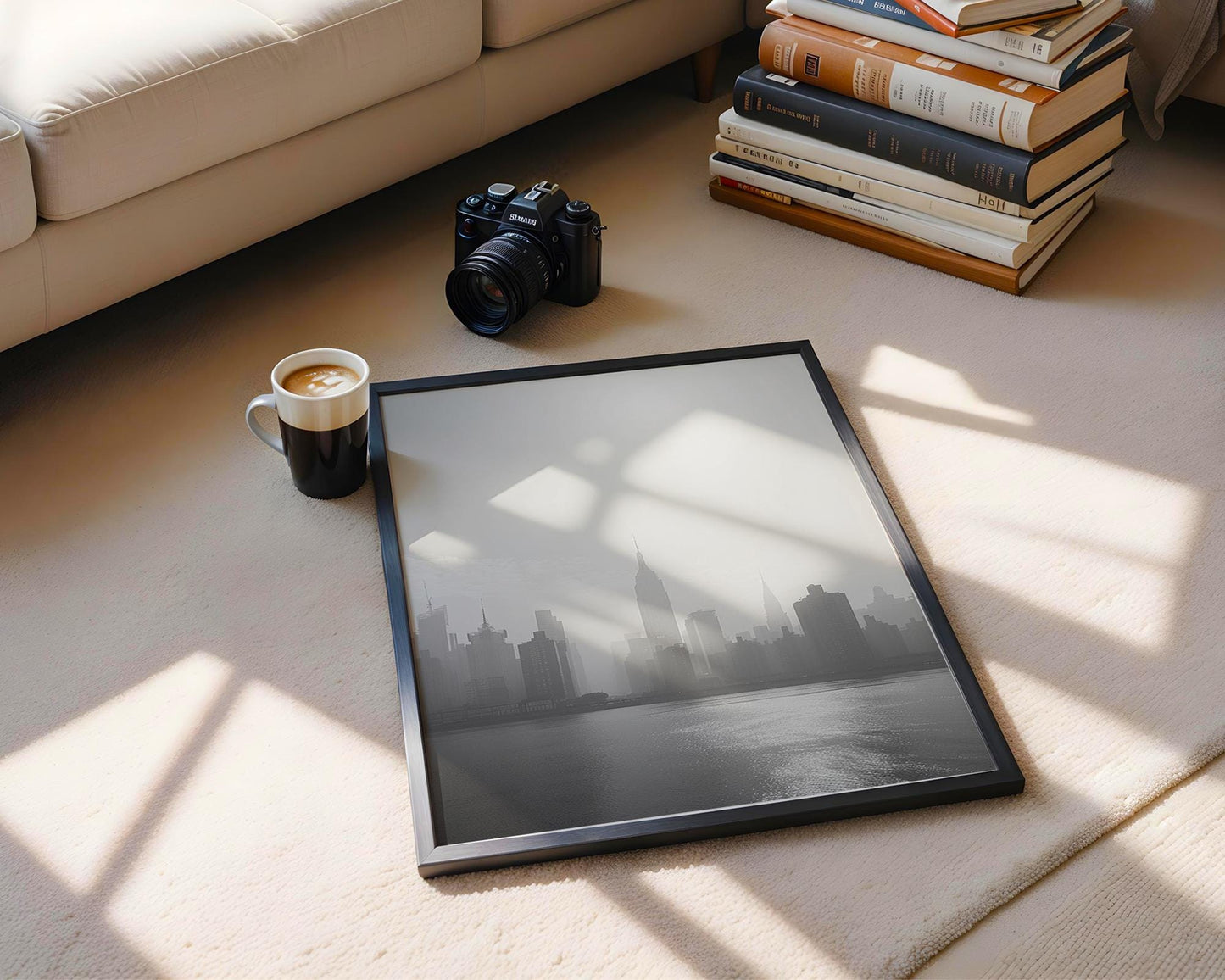 World Landmark | NYC Skyline Print | Black and White Empire State Building Photography wall art print, black and white architectural poster, minimalist modern Scandinavian wall decor, Monohaus