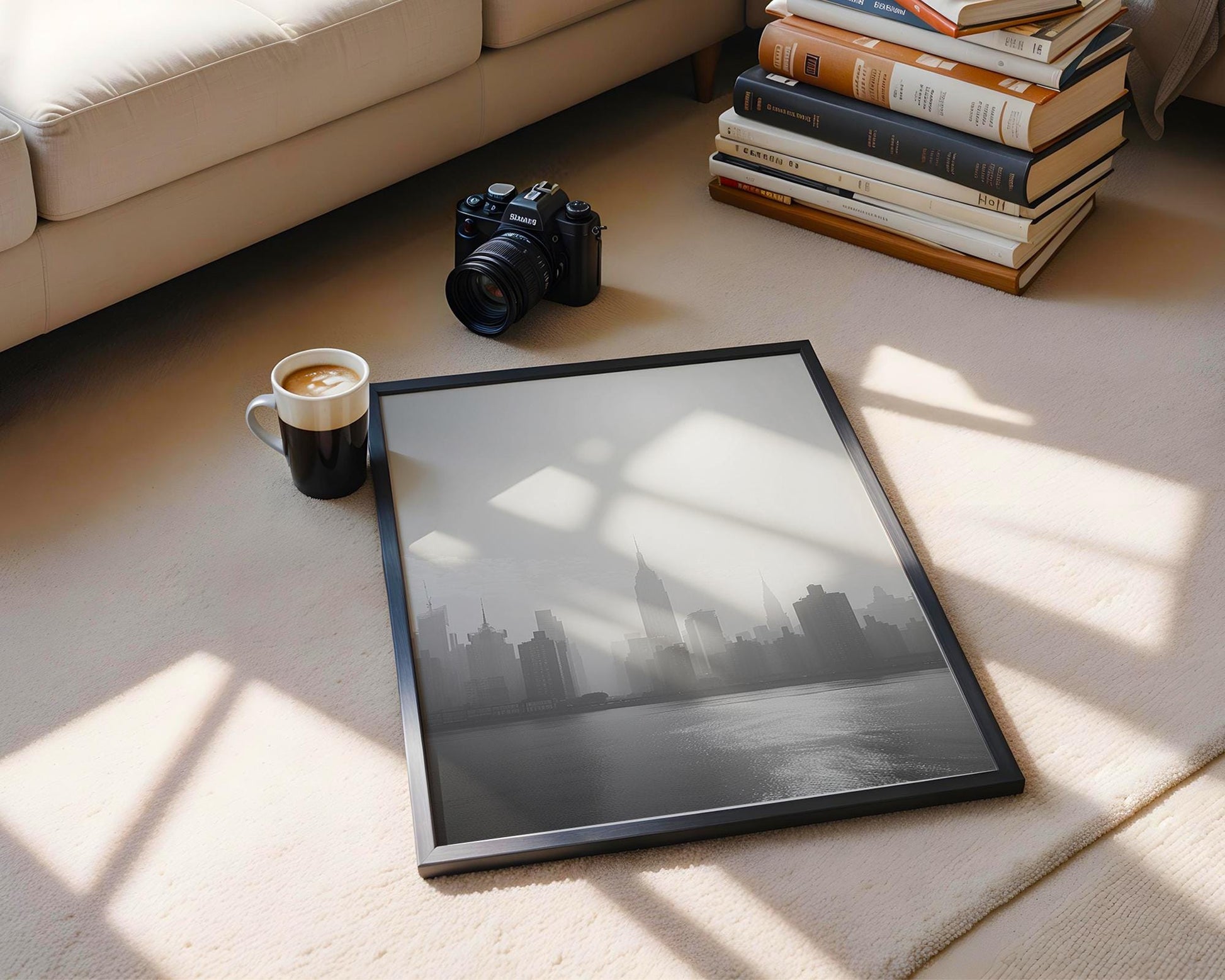 World Landmark | NYC Skyline Print | Black and White Empire State Building Photography wall art print, black and white architectural poster, minimalist modern Scandinavian wall decor, Monohaus