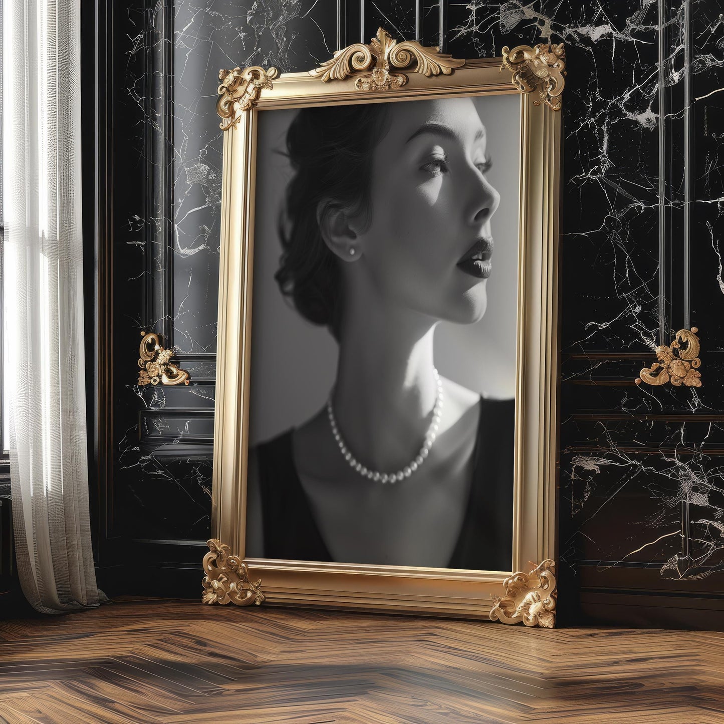 Minimal Wall Art | Retro Paris Fashion Print | Model Photography wall art print, minimalist black and white poster, modern Scandinavian wall decor, Monohaus