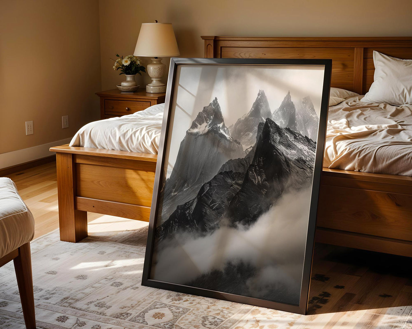 World Landmark | Patagonia Mountain Peaks Print | Chile Landscape Photography, Black and White Fine Art