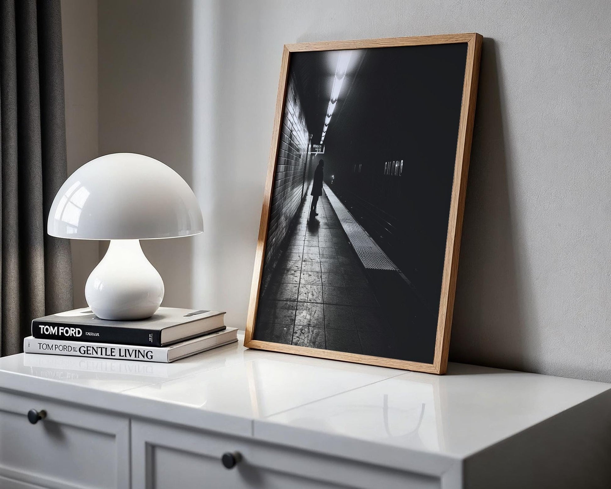 Minimal Wall Art | Walking in Light & Shadow | Black and White Photography wall art print, minimalist black and white poster, modern Scandinavian wall decor, Monohaus