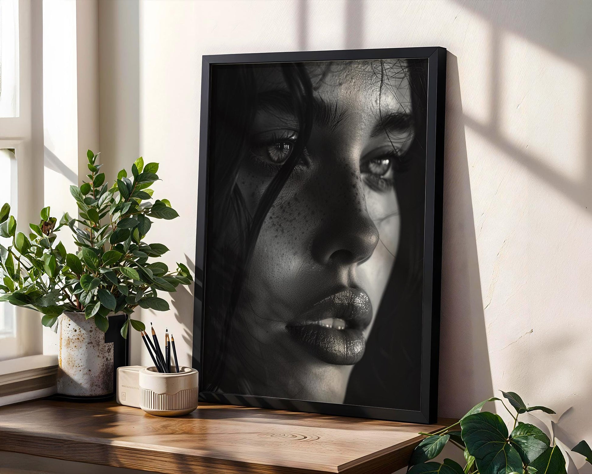 Minimal Wall Art Black and White Portrait Print | Minimalist Fine Art Photography wall art print, minimalist black and white poster, modern Scandinavian wall decor, Monohaus