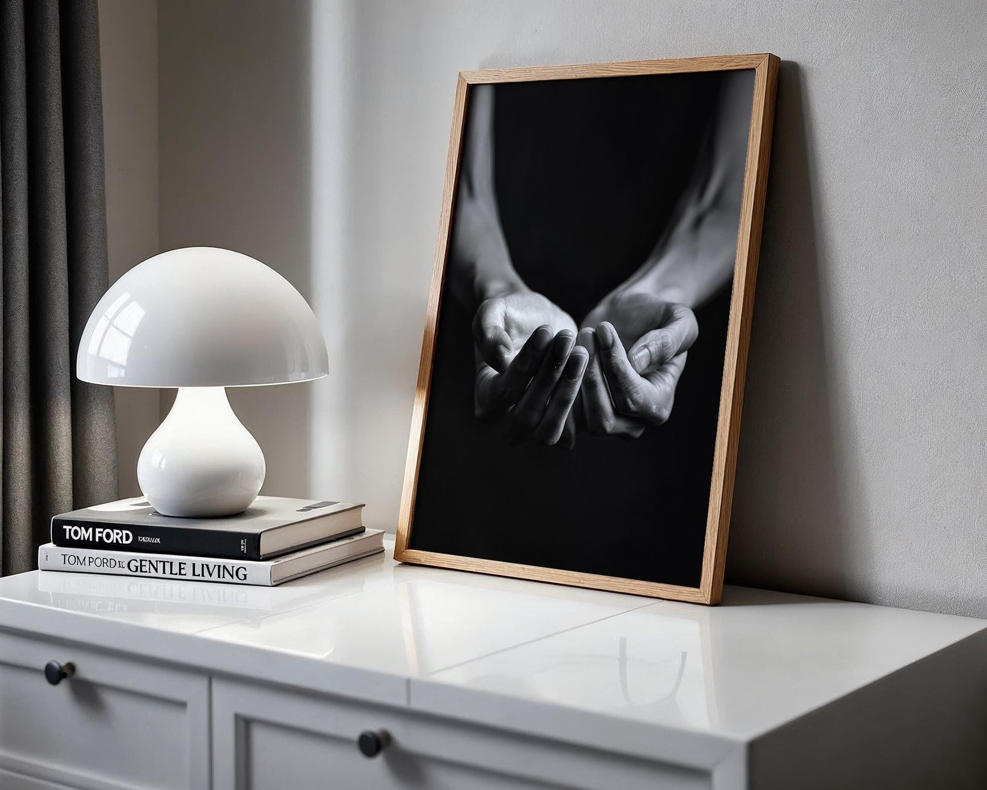 Minimal Wall Art Hands Study | Black and White Fine Art Photography wall art print, minimalist black and white poster, modern Scandinavian wall decor, Monohaus