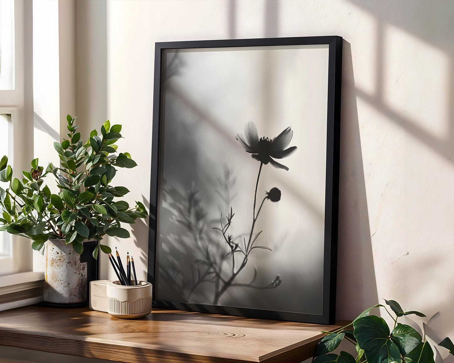 Botanical Photo | Minimalist Flower Photography Print | Black and White  Art wall art print, minimalist black and white poster, modern Scandinavian wall decor, Monohaus