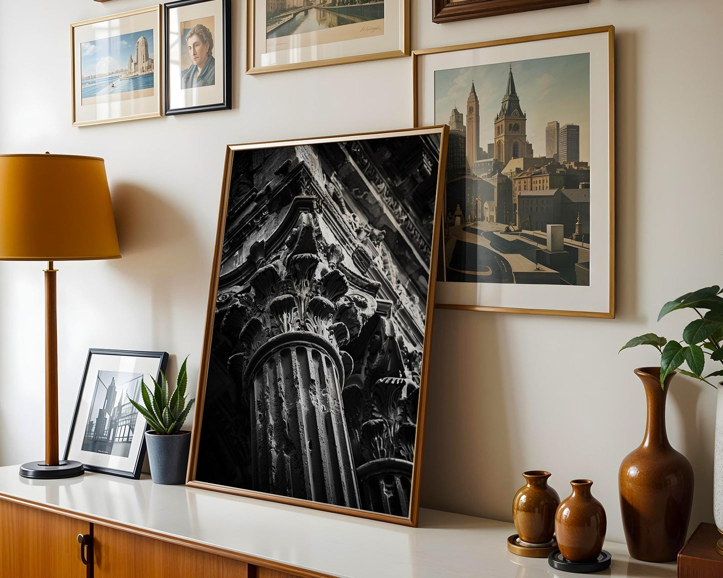 World Landmark | Seville Cathedral Column Print | Black & White Architecture Photography