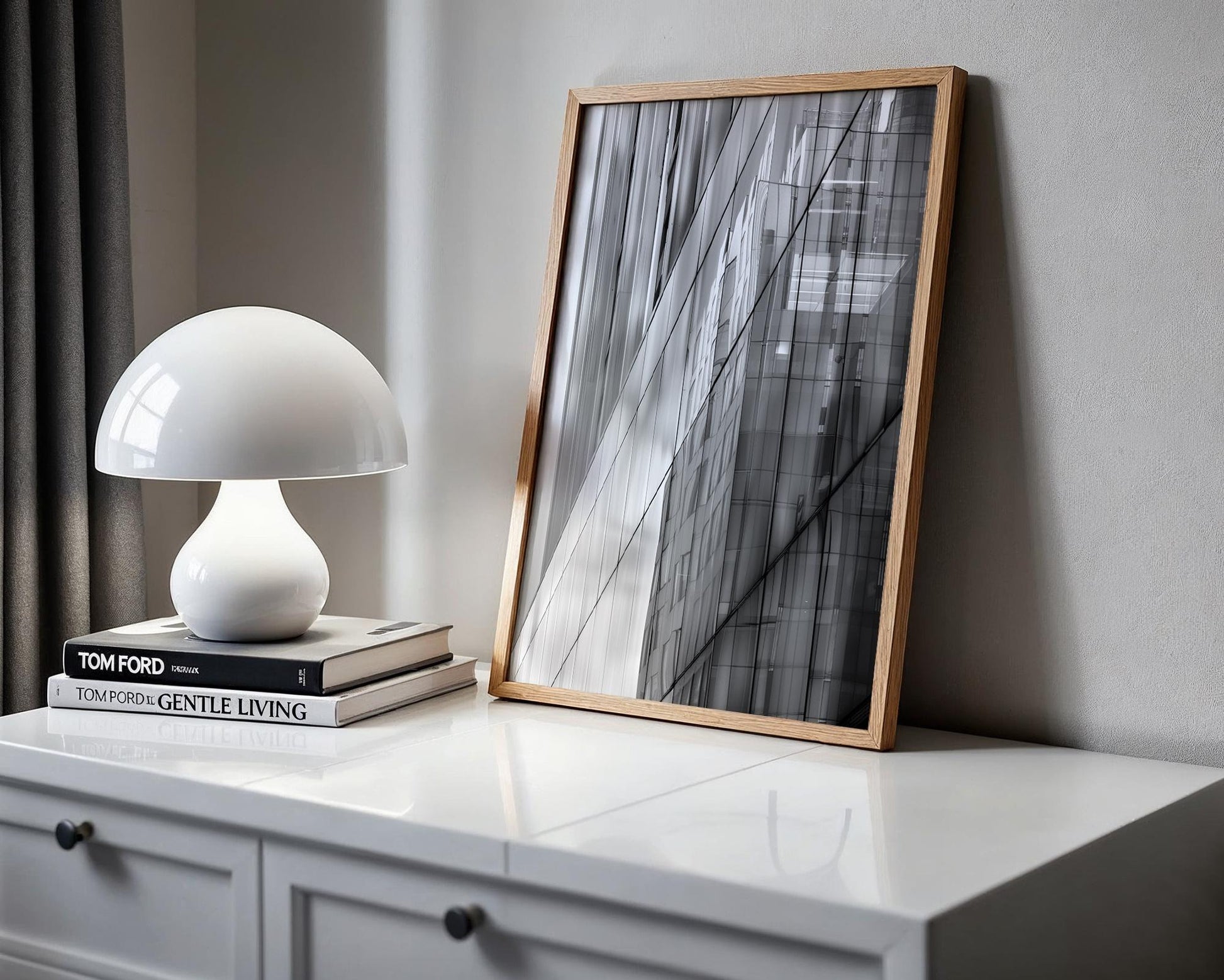 Minimal Wall Art Glass Geometry | Black and White Architecture Photography wall art print, black and white architectural poster, minimalist modern Scandinavian wall decor, Monohaus