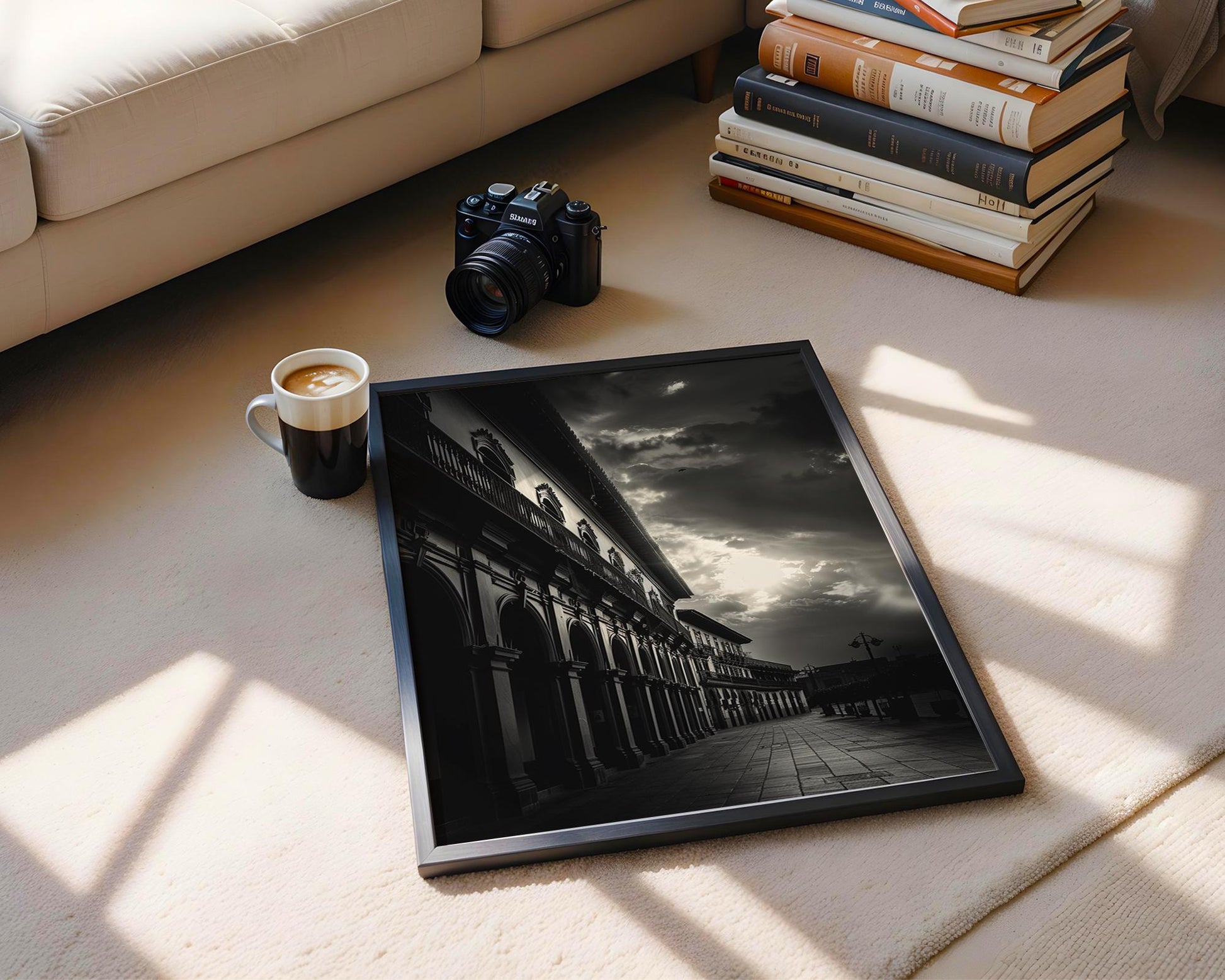 World Landmark | Puebla Mexico Architecture Print | Black and White Photography wall art print, black and white architectural poster, minimalist modern Scandinavian wall decor, Monohaus