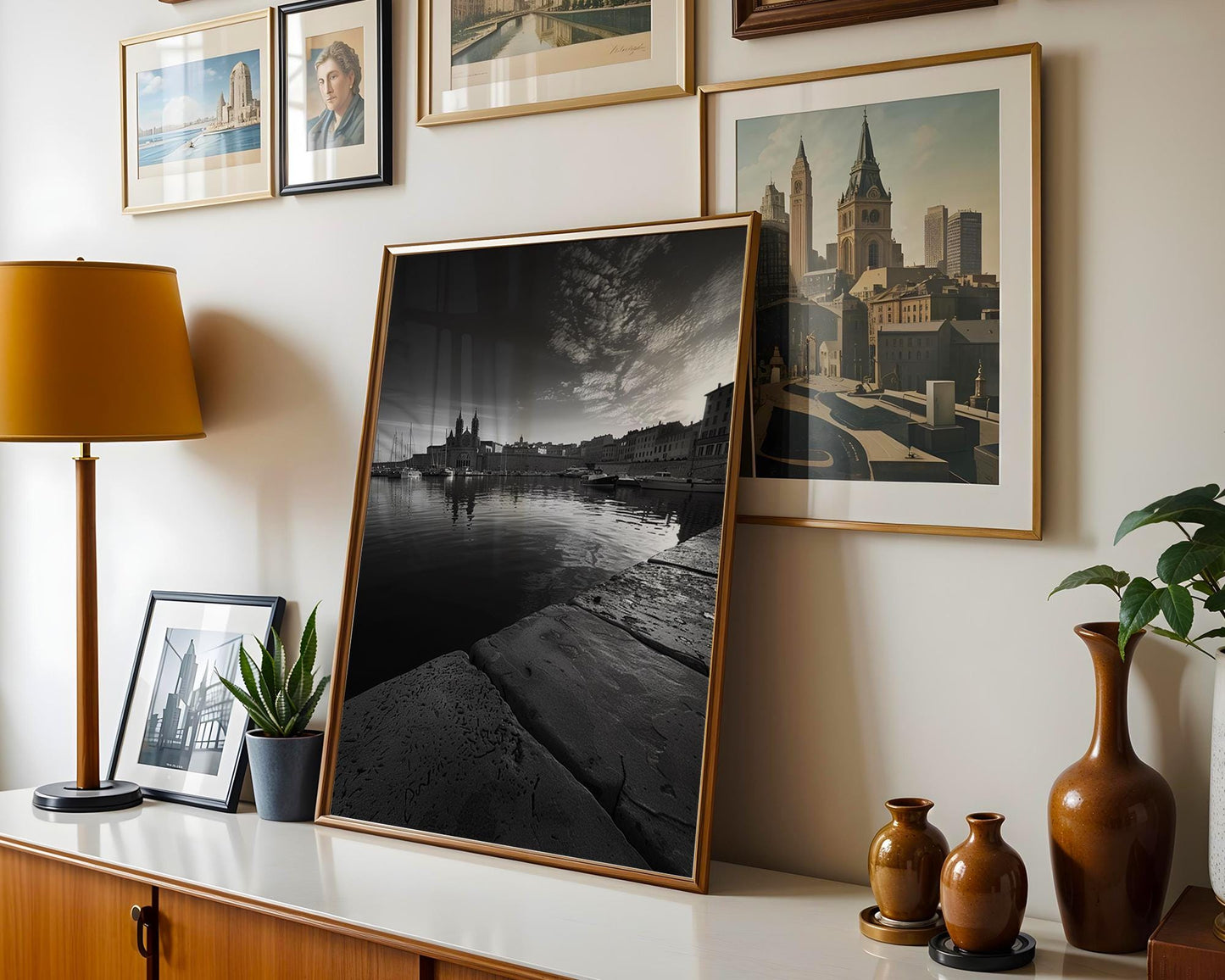 World Landmark | Marseille Print | Black and White French Architecture Photography wall art print, black and white architectural poster, minimalist modern Scandinavian wall decor, Monohaus