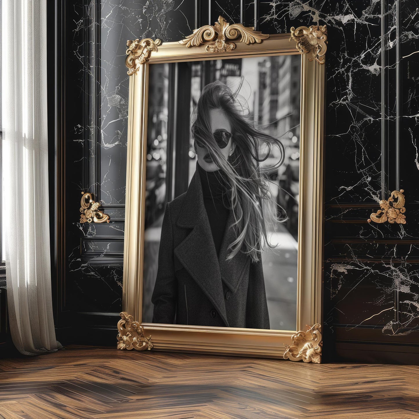 Minimal Wall Art | Black & White Fashion Photography Print | Minimalist wall art print, minimalist black and white poster, modern Scandinavian wall decor, Monohaus