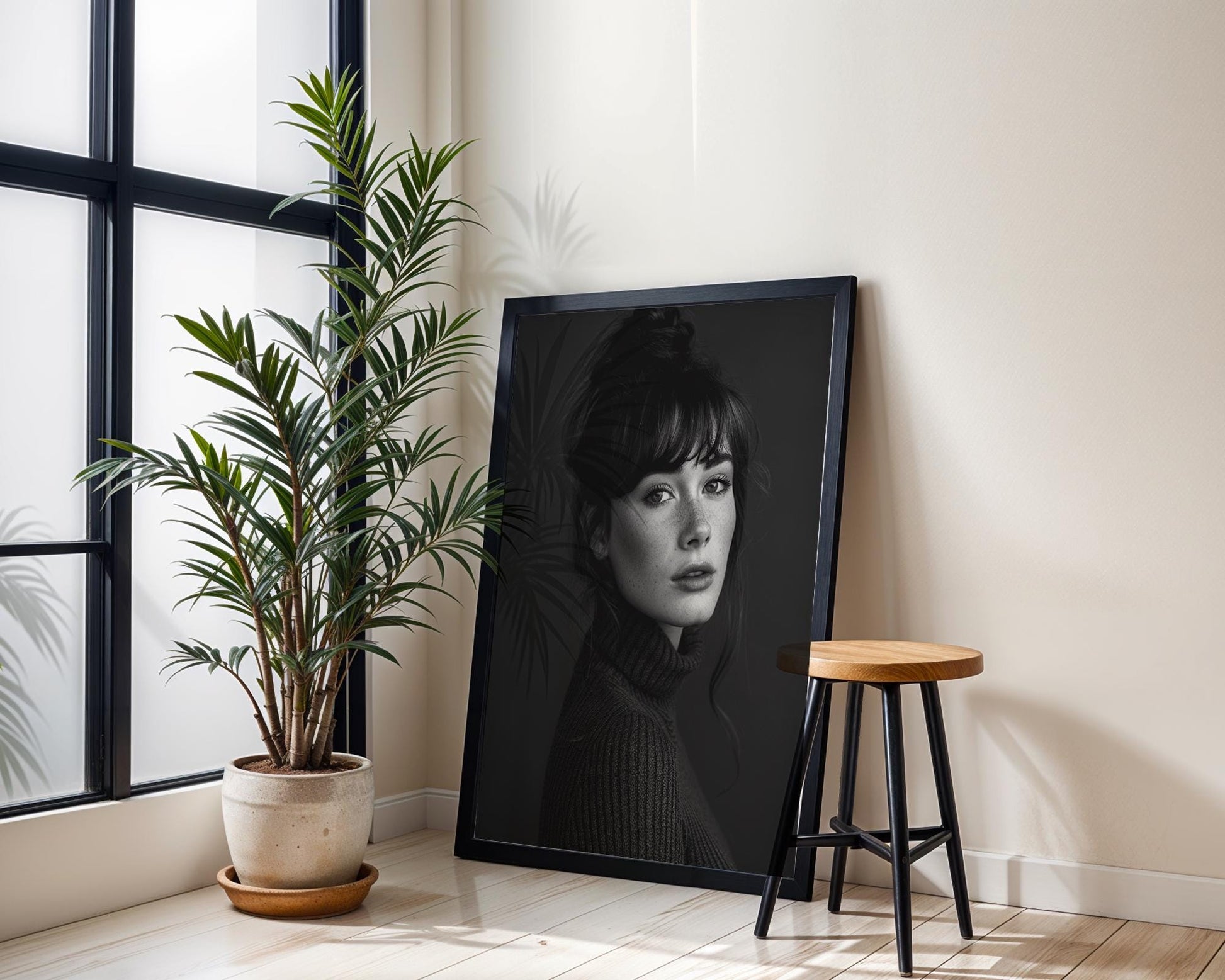 Minimal Wall Art | Retro Paris Fashion Print |  Monochrome Photography wall art print, minimalist black and white poster, modern Scandinavian wall decor, Monohaus