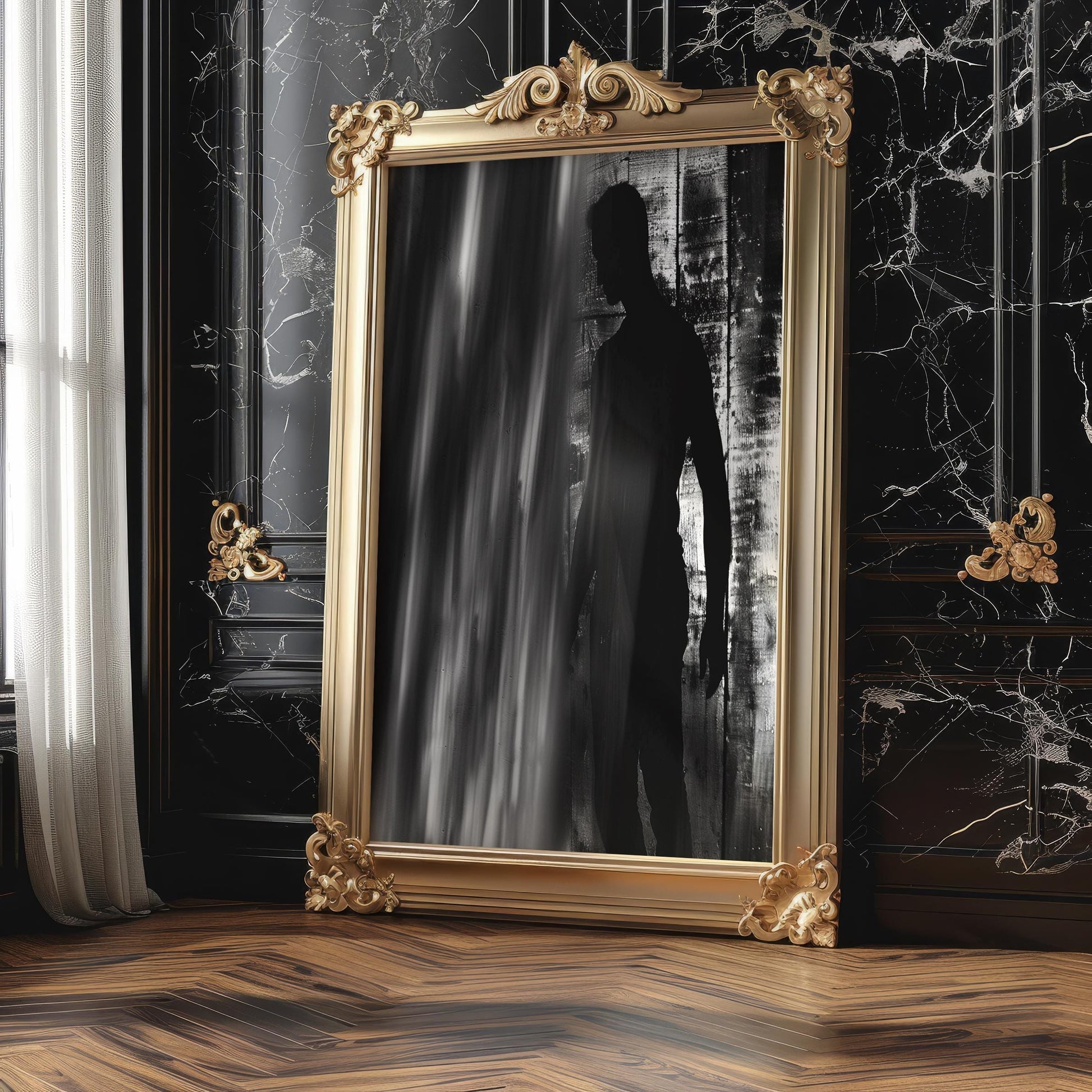 Minimal Wall Art Shadow Figure Study | Black and White Abstract Photography abstract wall art print, geometric minimalist poster, modern Scandinavian decor, Monohaus