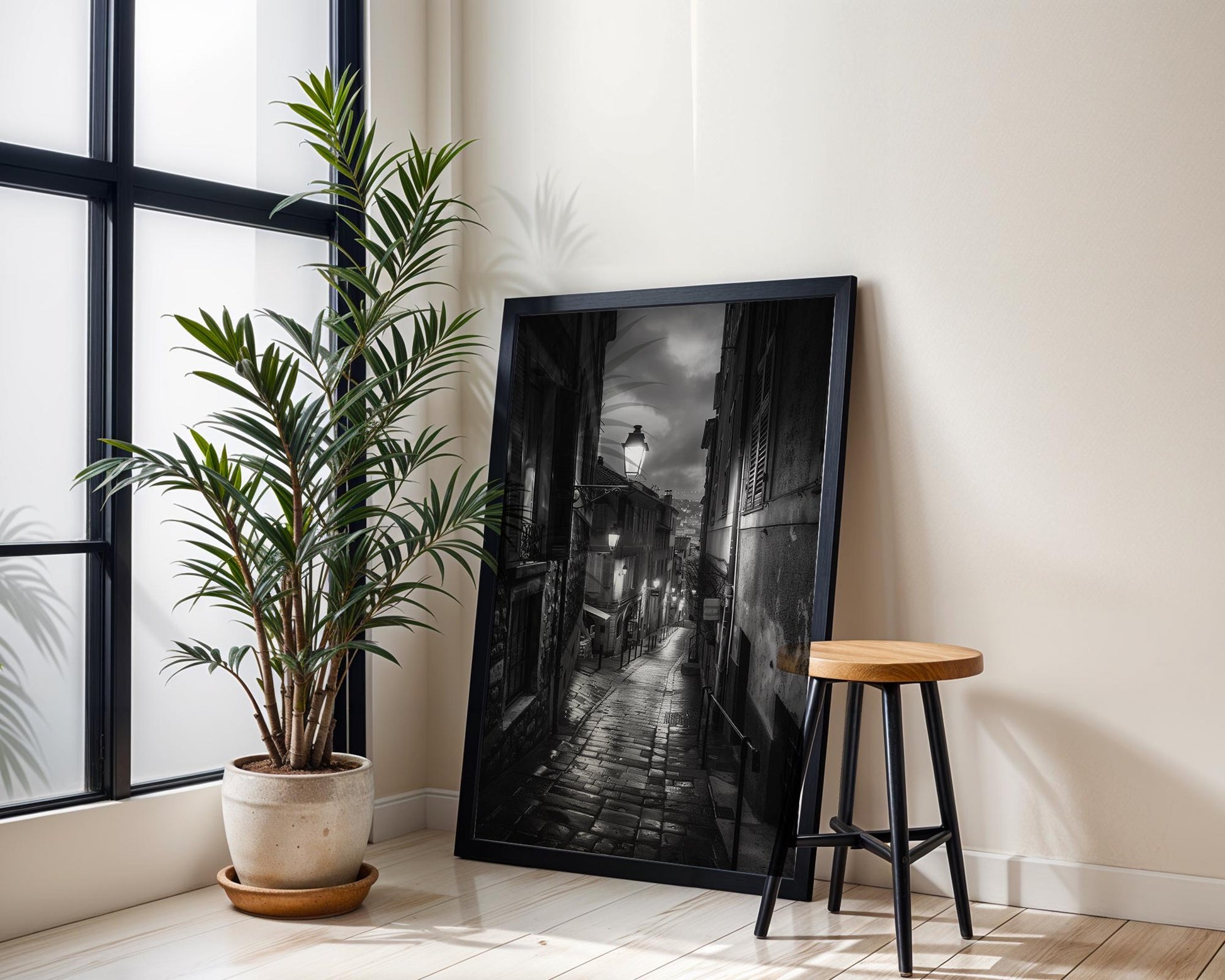 World Landmark | Nice France Print, Black & White Photography, European Street Art black and white photo print, minimalist monochrome wall art poster for modern interiors, Monohaus