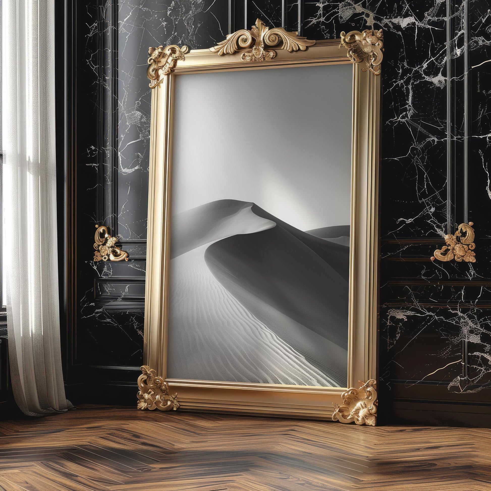 Botanical Photo | Desert Dunes Fine Art Print | Minimalist Landscape Photography wall art print, minimalist black and white poster, modern Scandinavian wall decor, Monohaus