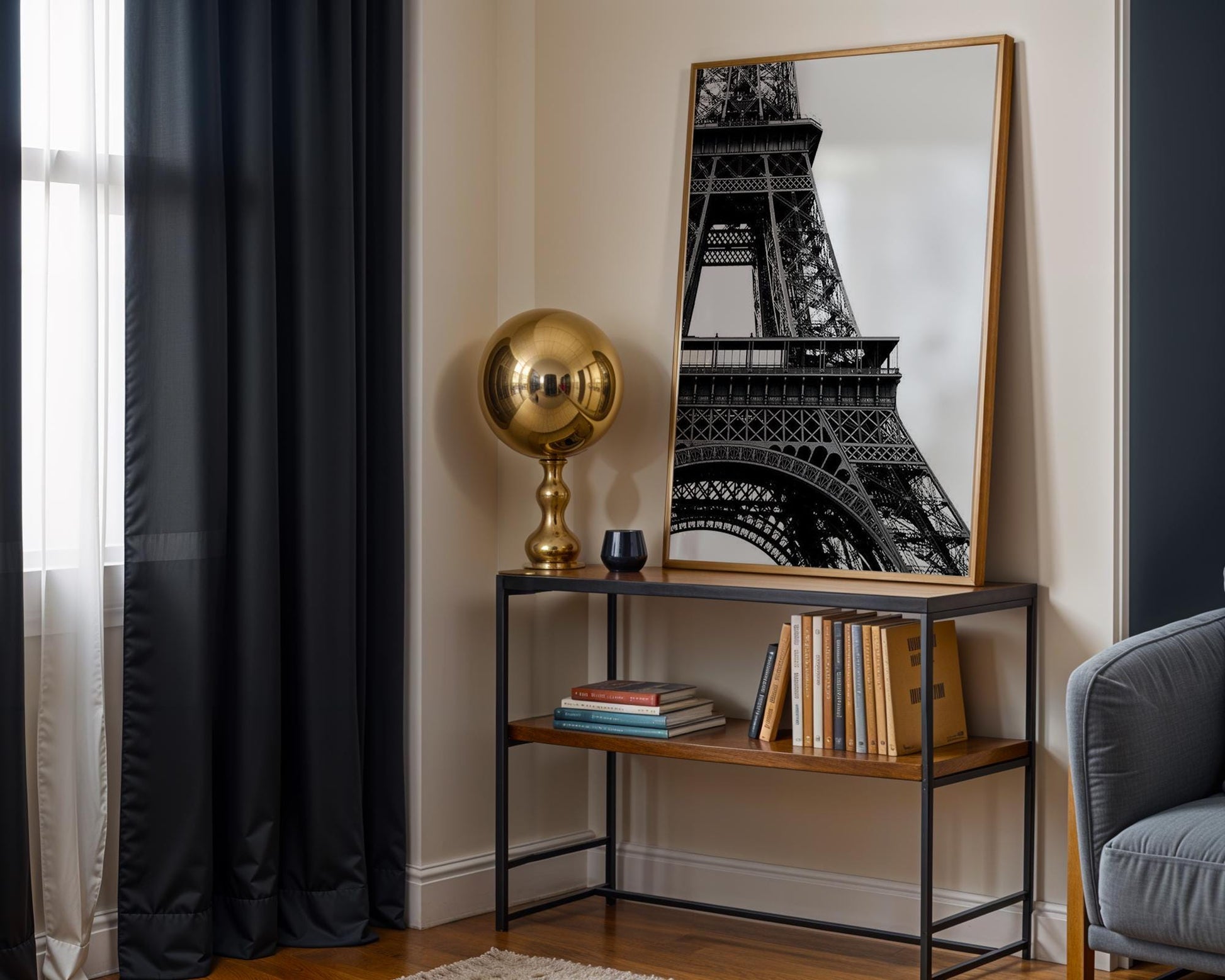 World Landmark | Eiffel Tower Print | Black and White Paris Photography, Minimalist Architecture wall art print, black and white architectural poster, minimalist modern Scandinavian wall decor, Monohaus