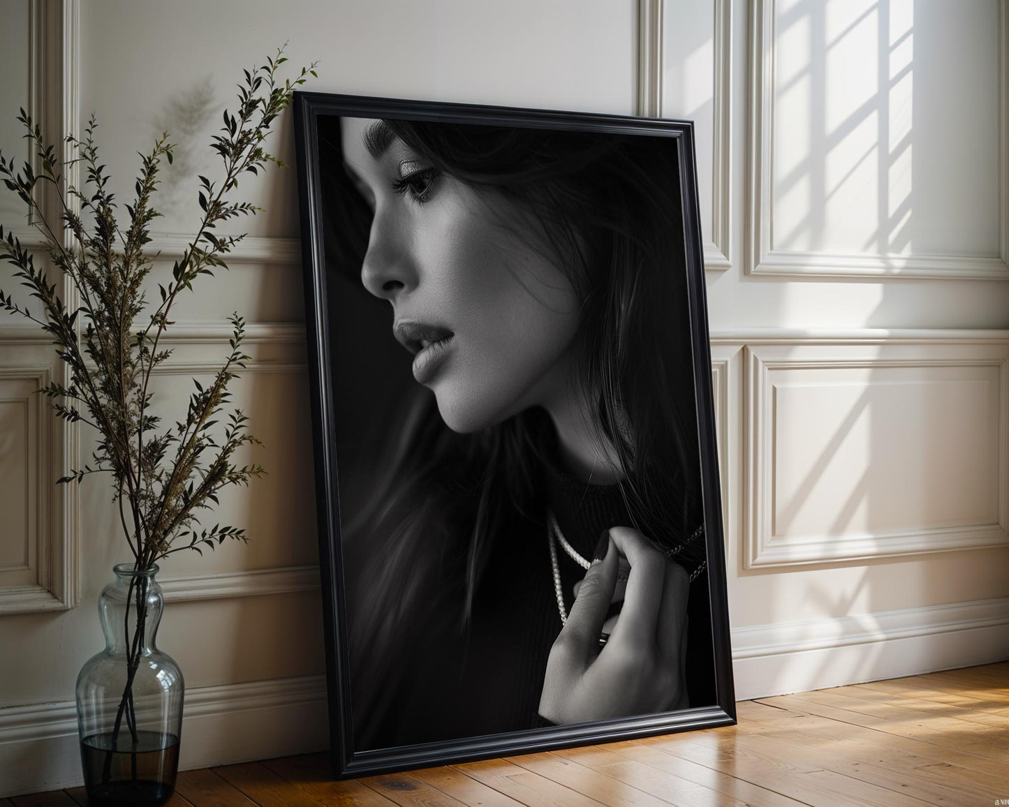 Minimal Wall Art | Retro Paris Fashion Print |  Glamour Photography wall art print, minimalist black and white poster, modern Scandinavian wall decor, Monohaus