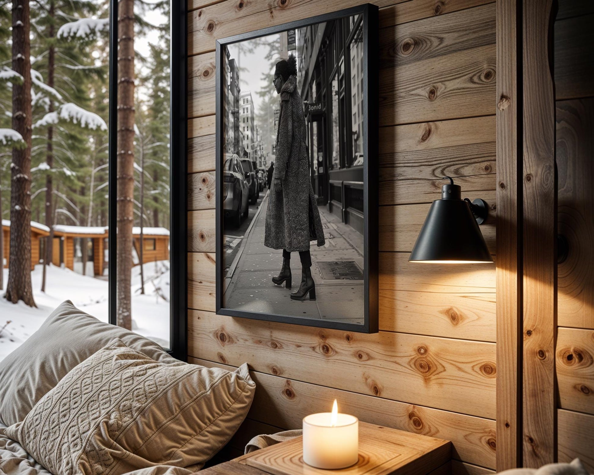 Minimal Wall Art | Black and White Street Fashion Urban Photography Print black and white photo print, minimalist monochrome wall art poster for modern interiors, Monohaus