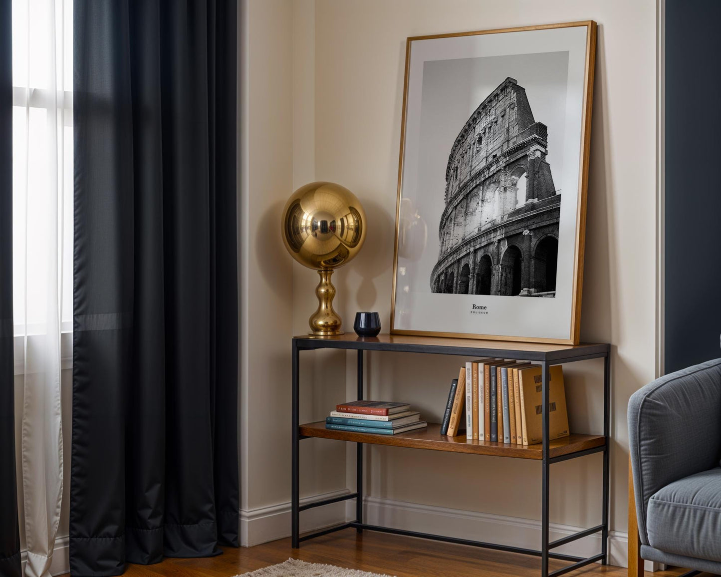 World Landmark | Rome Colosseum Print | Black and White Photography, Italian Architecture wall art print, black and white architectural poster, minimalist modern Scandinavian wall decor, Monohaus