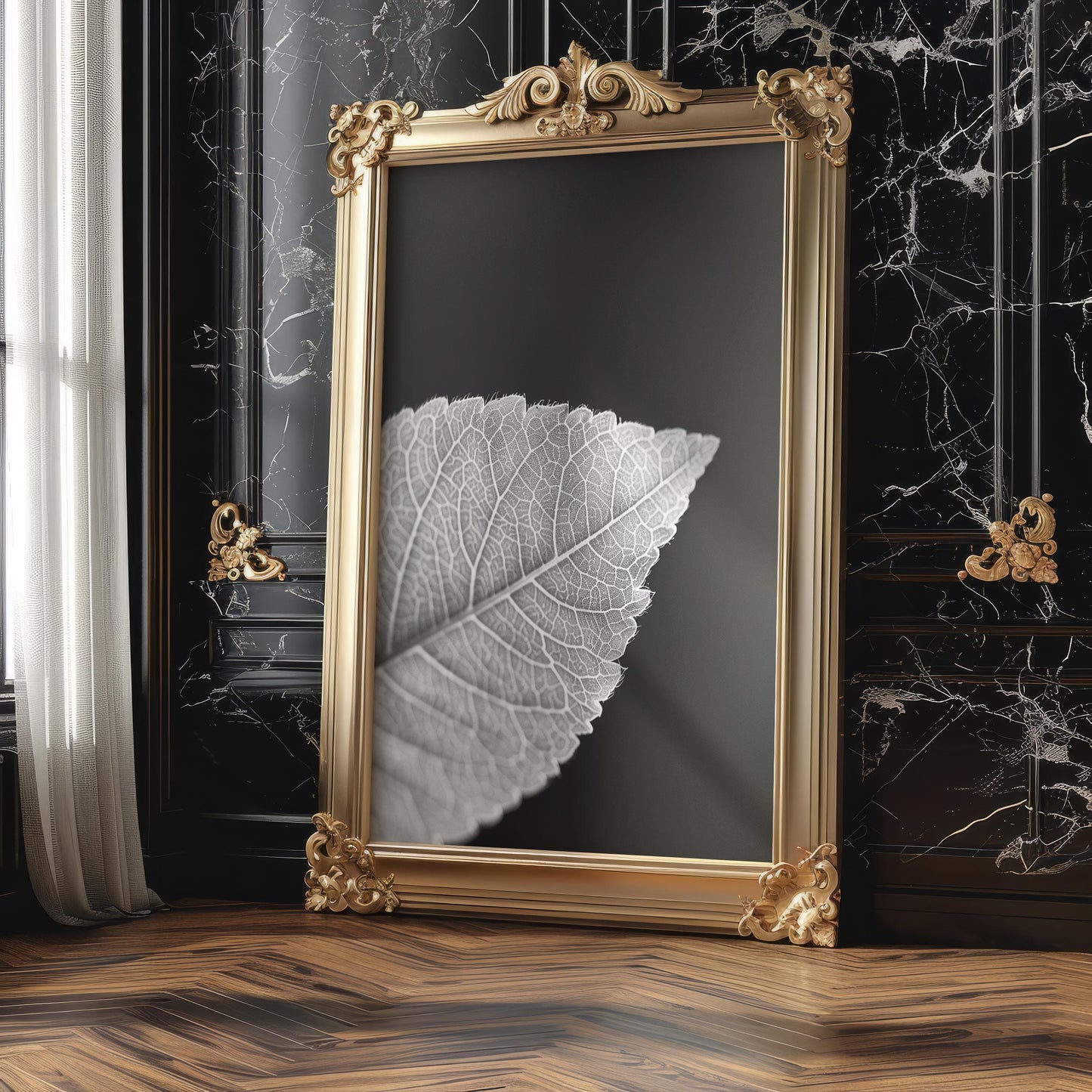 Botanical Photo | Monochrome Leaf Print | Fine Art  Photography, Modern Wall Decor wall art print, minimalist black and white poster, modern Scandinavian wall decor, Monohaus