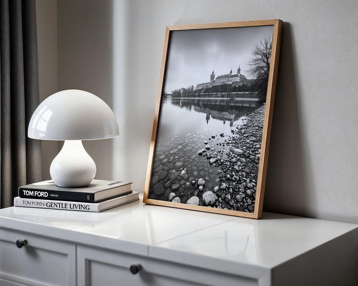 World Landmark | Krakow Castle Black and White Photography Print | Polish Architecture