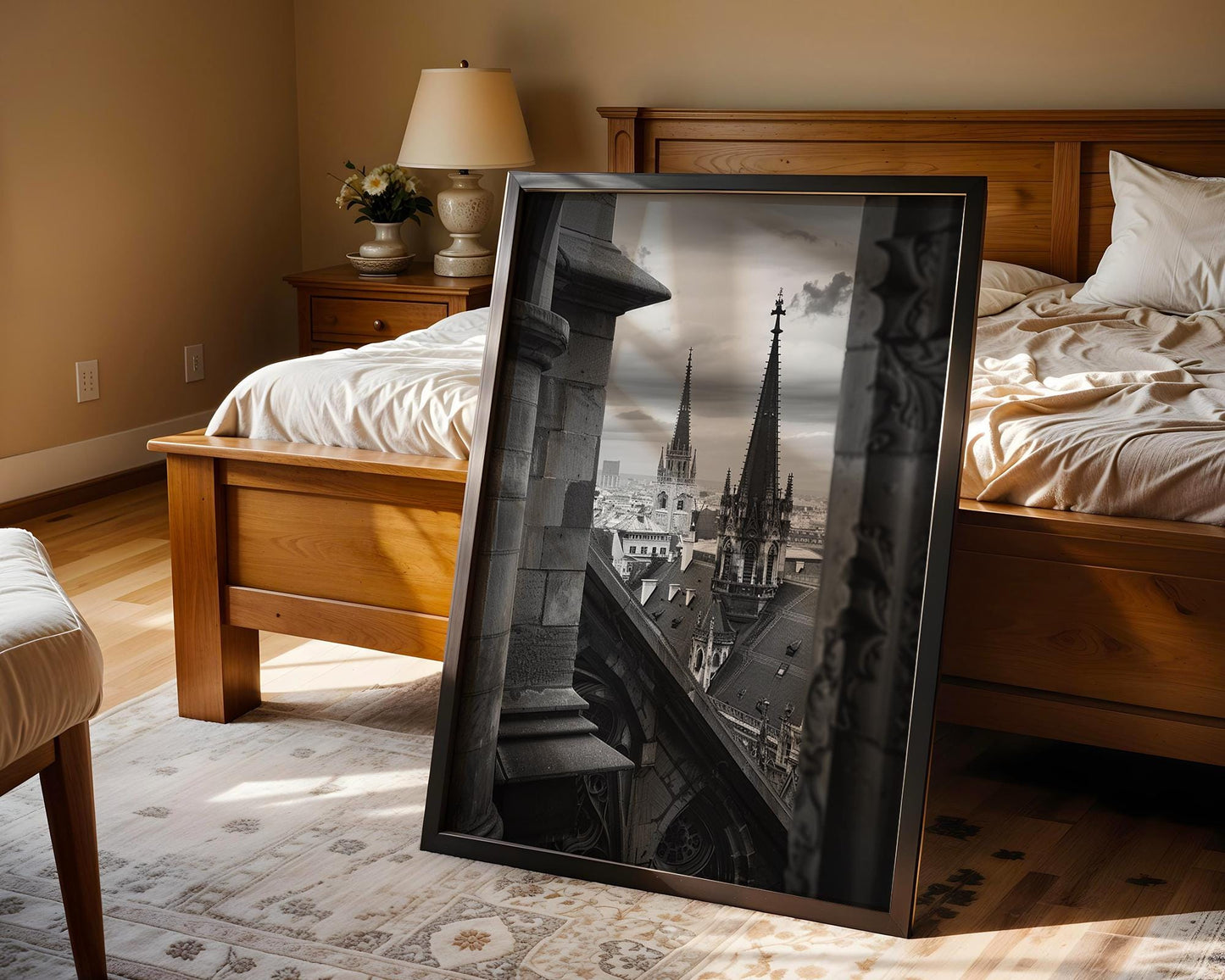 World Landmark | Vienna Cathedral Print | Black and White Architecture Photography wall art print, black and white architectural poster, minimalist modern Scandinavian wall decor, Monohaus