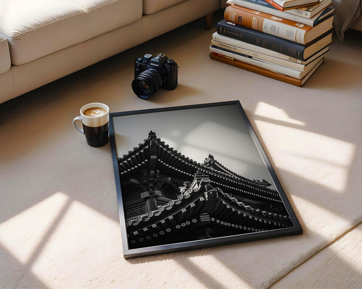 World Landmark | Kyoto Temple Photography Print | Minimalist Japanese Architecture Wall Art