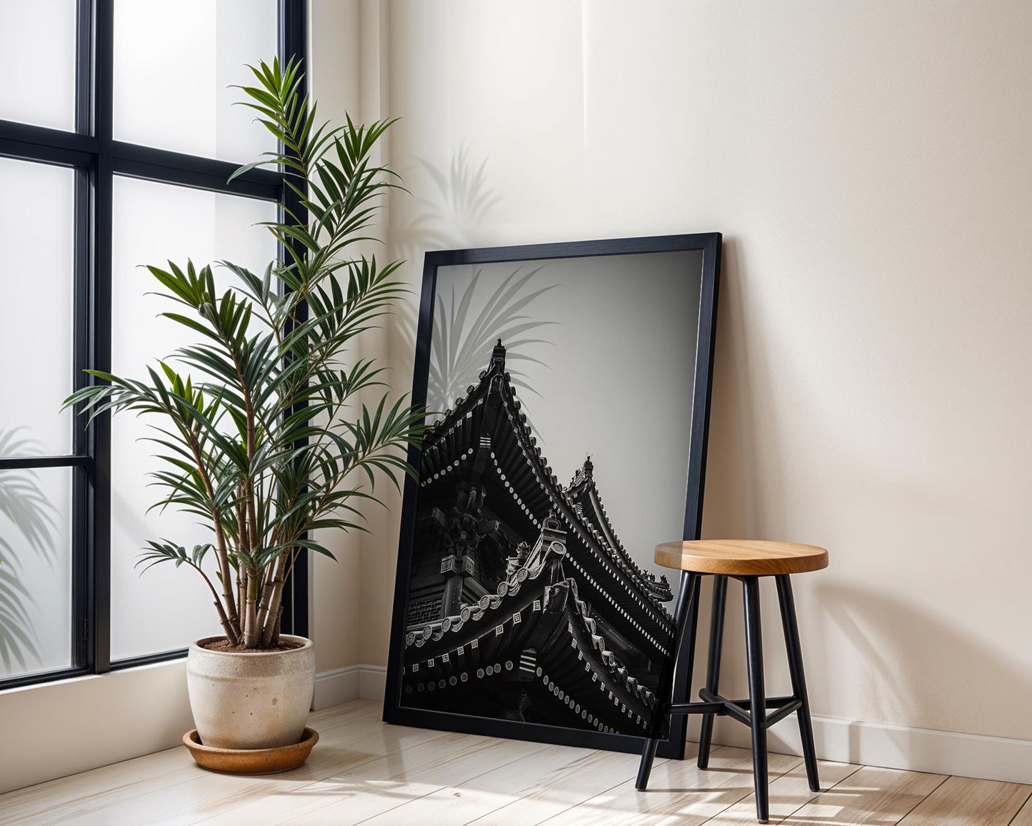 World Landmark | Kyoto Temple Photography Print | Minimalist Japanese Architecture Wall Art