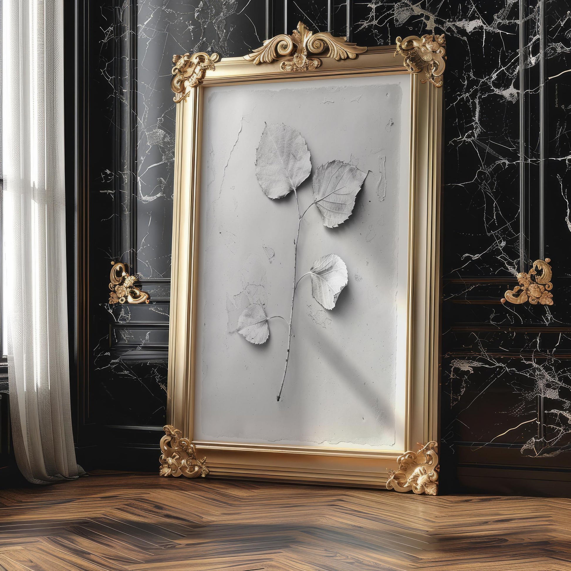 Botanical Photo | Minimalist Leaf Art Print | Modern Black and White  Poster wall art print, minimalist black and white poster, modern Scandinavian wall decor, Monohaus